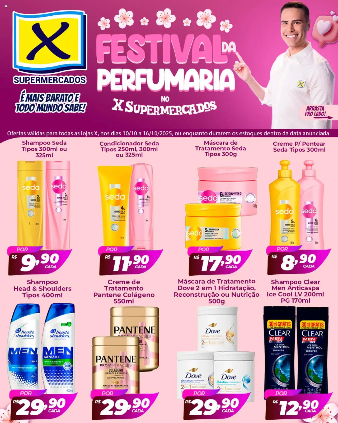 X Supermercados Folheto - válido de 10.10.2025 | Página: 1 | Produtos: Colágeno, Condicionador, Creme, Dove