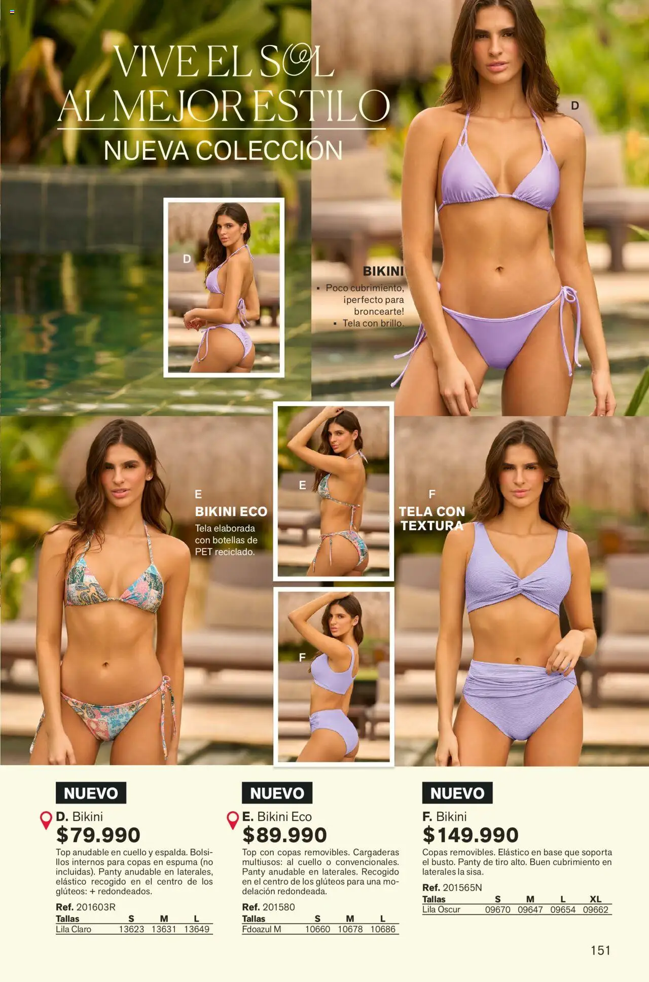 Leonisa revista - valida desde el 01.09.2025 | Página: 151 | Productos: Espuma, Bikini, Top, Cuello
