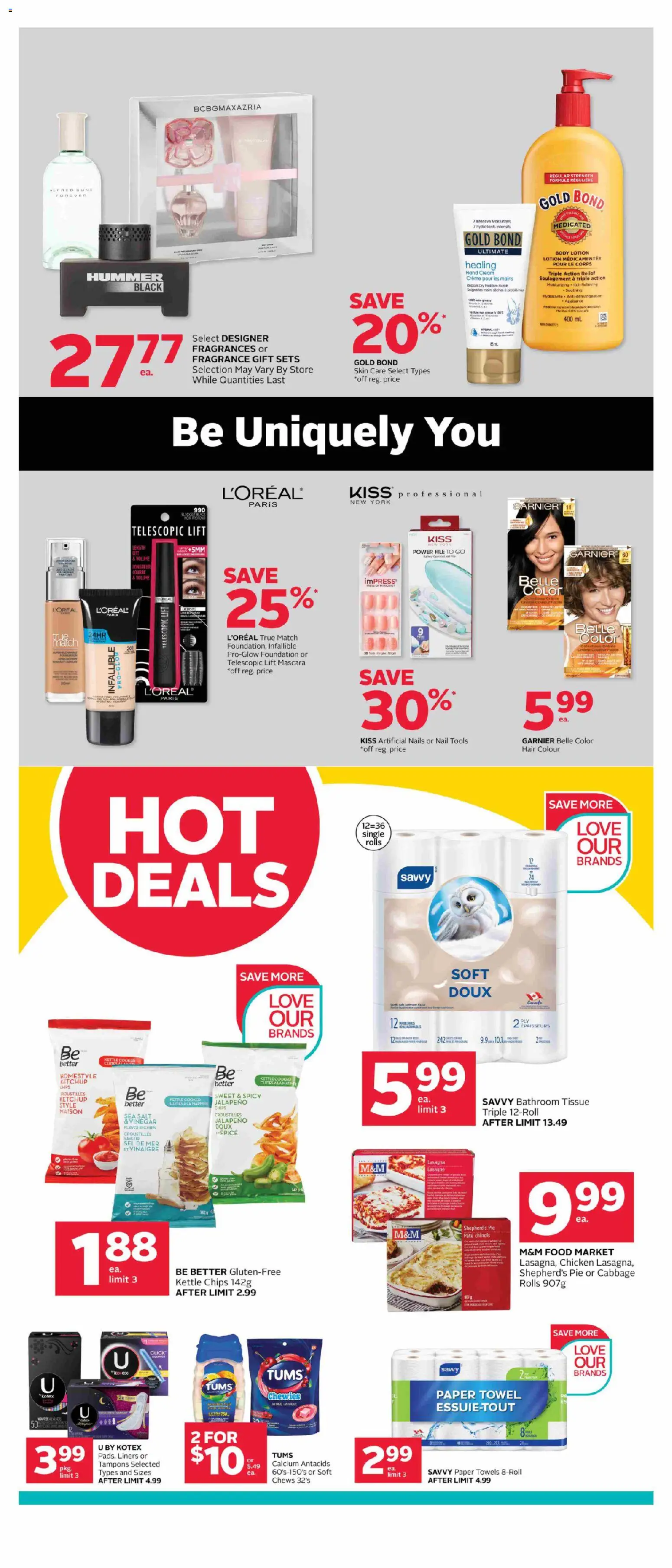 Rexall flyer valid from 07.11.2025 | Page: 2 | Products: Chips, Body lotion, Hand cream, Chicken