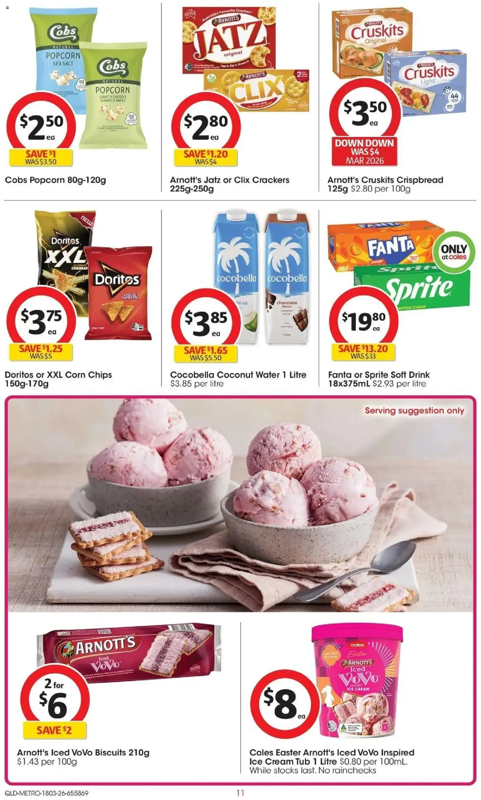 Coles catalogue - valid from 17.03.2026 | Page: 11 | Products: Light, Chips, Popcorn, Salt