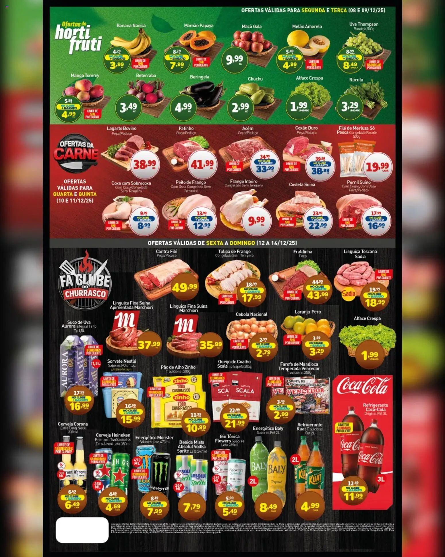 Rede Bom Lugar Folheto - válido de 08.12.2025 | Página: 4 | Produtos: Rúcula, Vodka, Refrigerante, Farofa