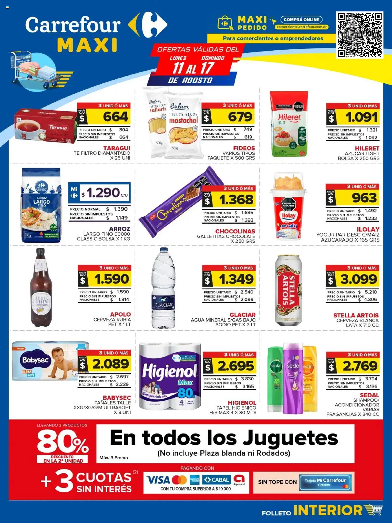 Carrefour Maxi catálogo - Jujuy │ válido desde el 11.08.2025 | Página: 1 | Productos: Yogur, Cerveza, Fideos, Cereales