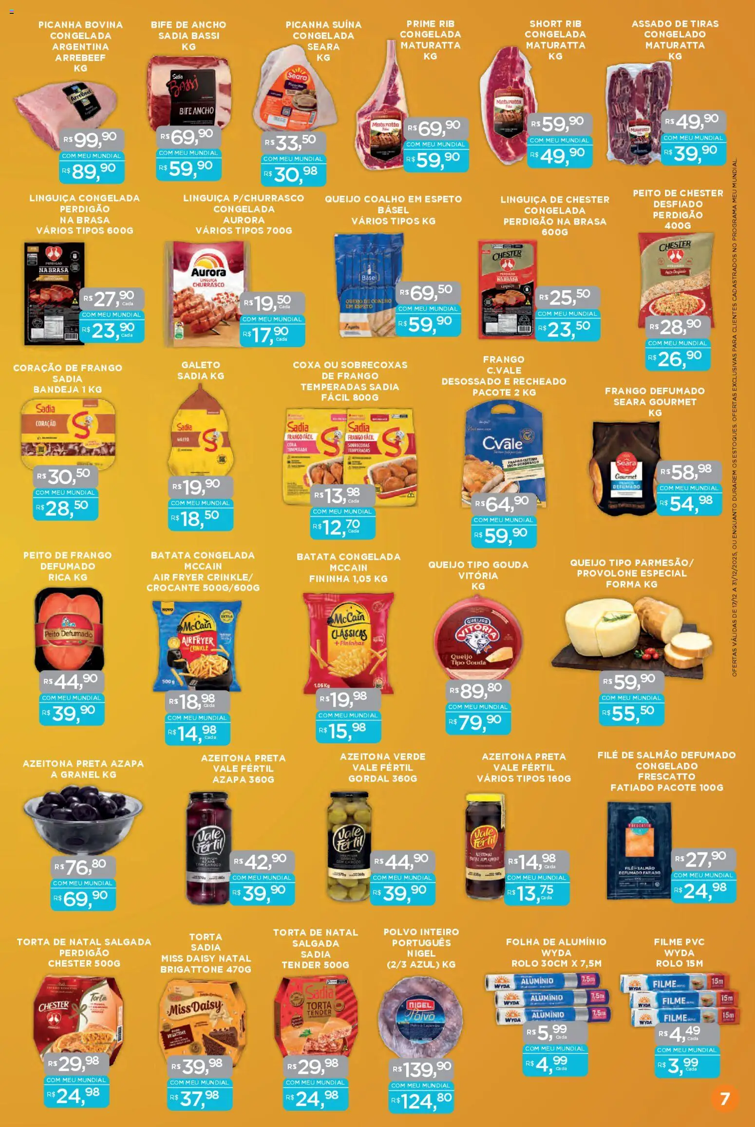 Mundial Folheto - válido de 17.12.2025 | Página: 7 | Produtos: Rolo, Queijo, Chester perdigão, Batata