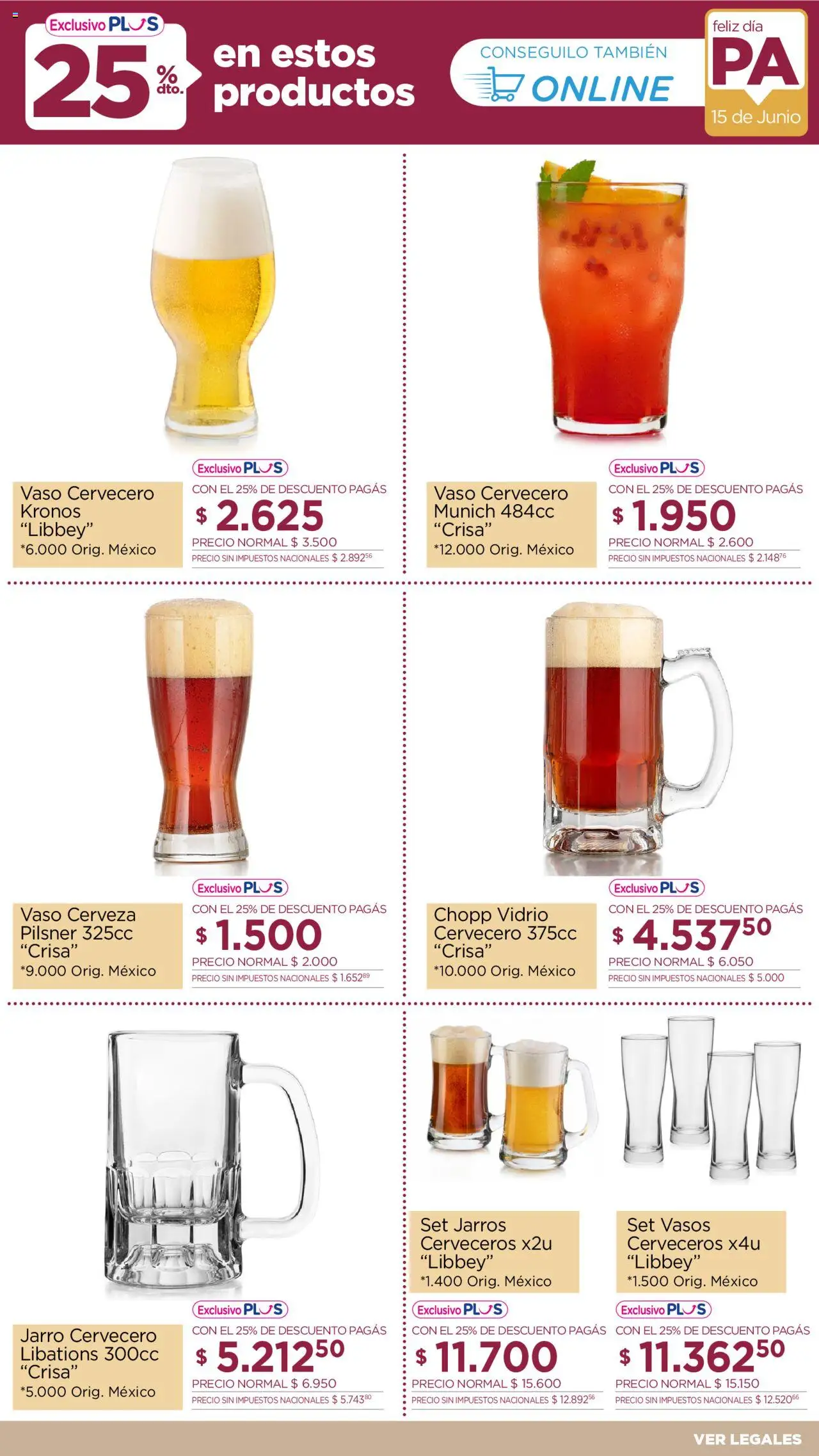 La Anonima Día del Padre │ válido desde el 12.06.2025 | Página: 29 | Productos: Cerveza, Vasos
