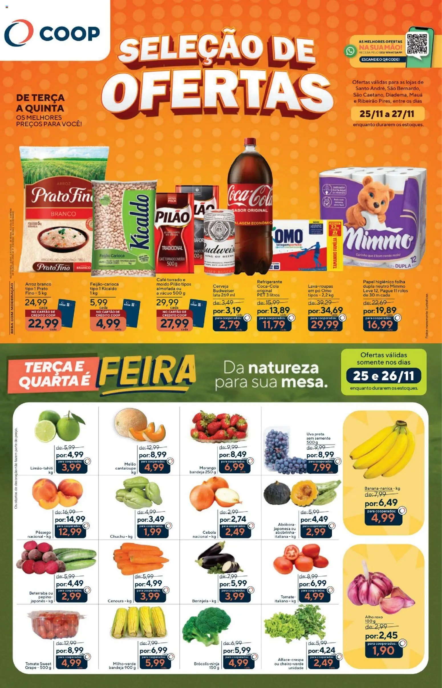 Coop Folheto - válido de 25.11.2025 | Página: 1 | Produtos: Pêssego, Alho, Pó, Bandeja