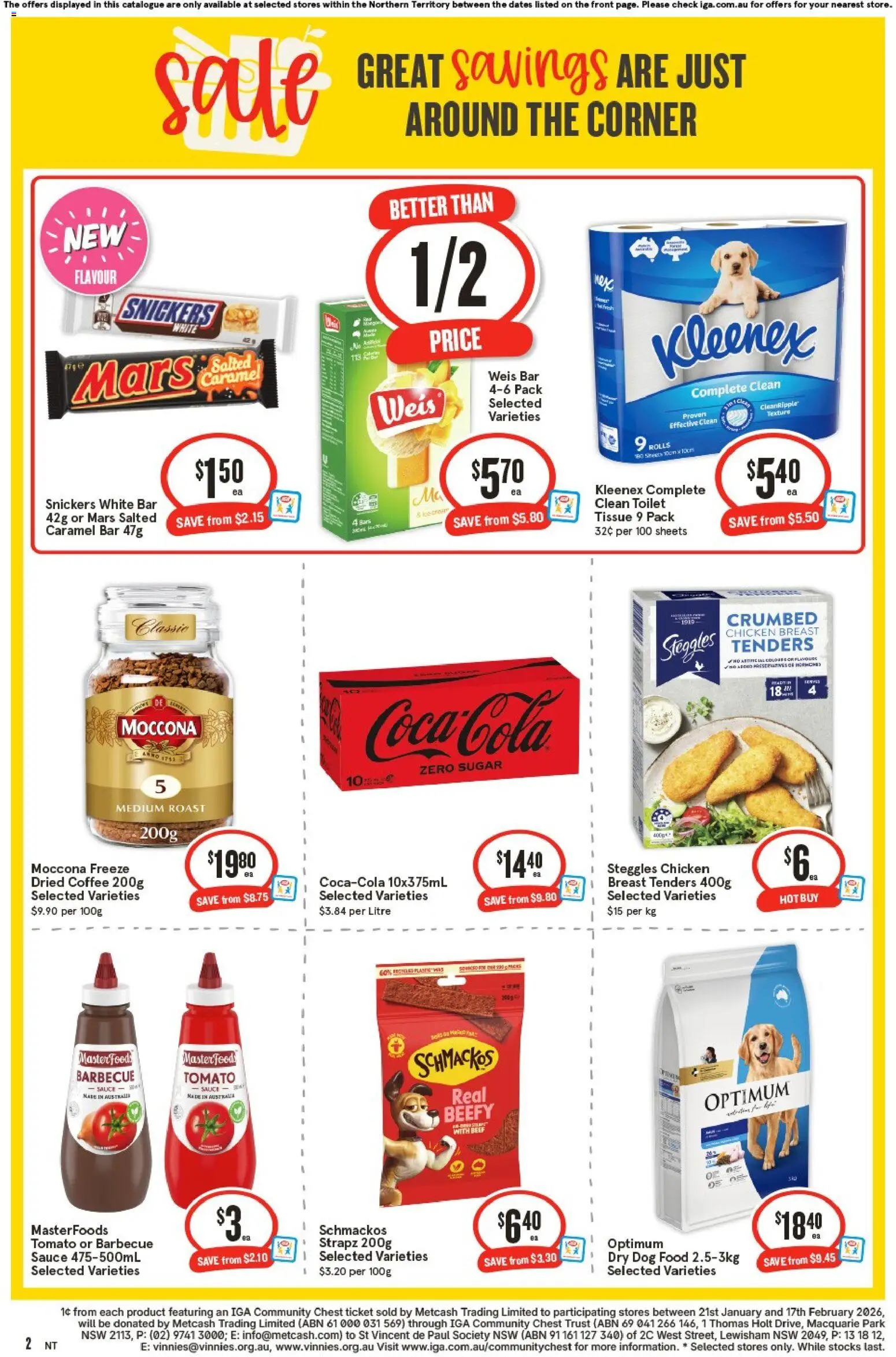 IGA catalogue - valid from 28.01.2026 | Page: 2 | Products: Coffee, Beef, Ice cream, Sugar