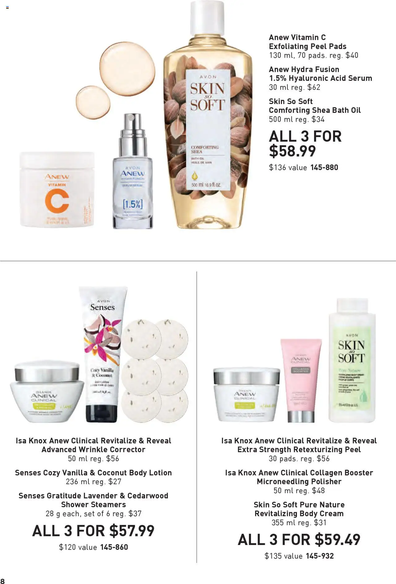 Avon flyer valid from 14.08.2025 | Page: 8 | Products: Body lotion, Bath, Shower, Oil
