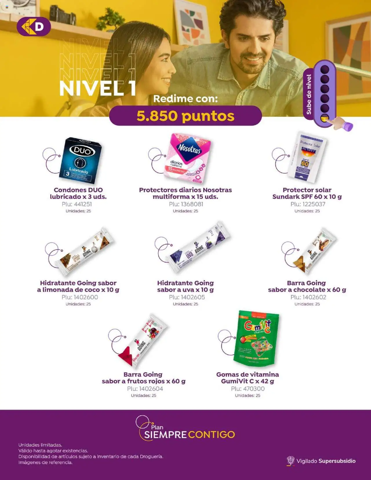 Colsubsidio revista - valida desde el 05.02.2025 | Página: 2 | Productos: Coco, Uva, Protector solar, Chocolate