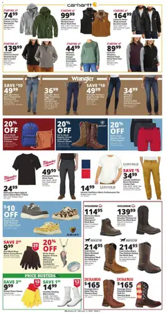 Preview of Rural King weekly ads valid from 29.01.2026 | Page: 4 | Products: Workwear, Vest, Pants, Socks