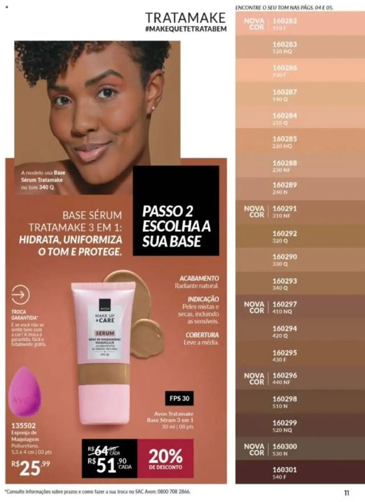 Avon Folheto - válido de 26.09.2025 | Página: 175 | Produtos: Maquiagem, Esponja, Base, Sérum