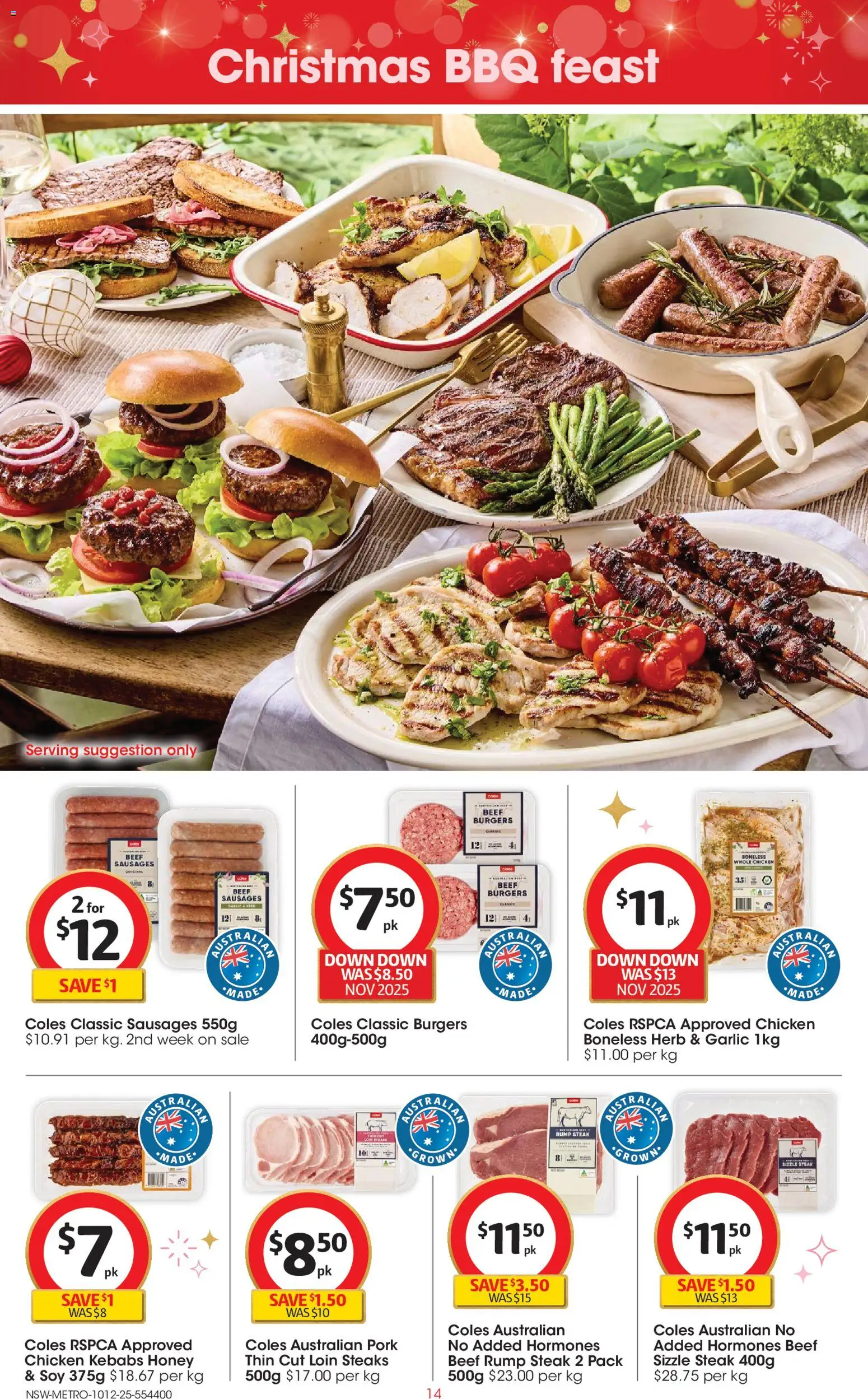 Coles catalogue - valid from 10.12.2025 | Page: 14 | Products: Herb, Honey, Chicken, Steak