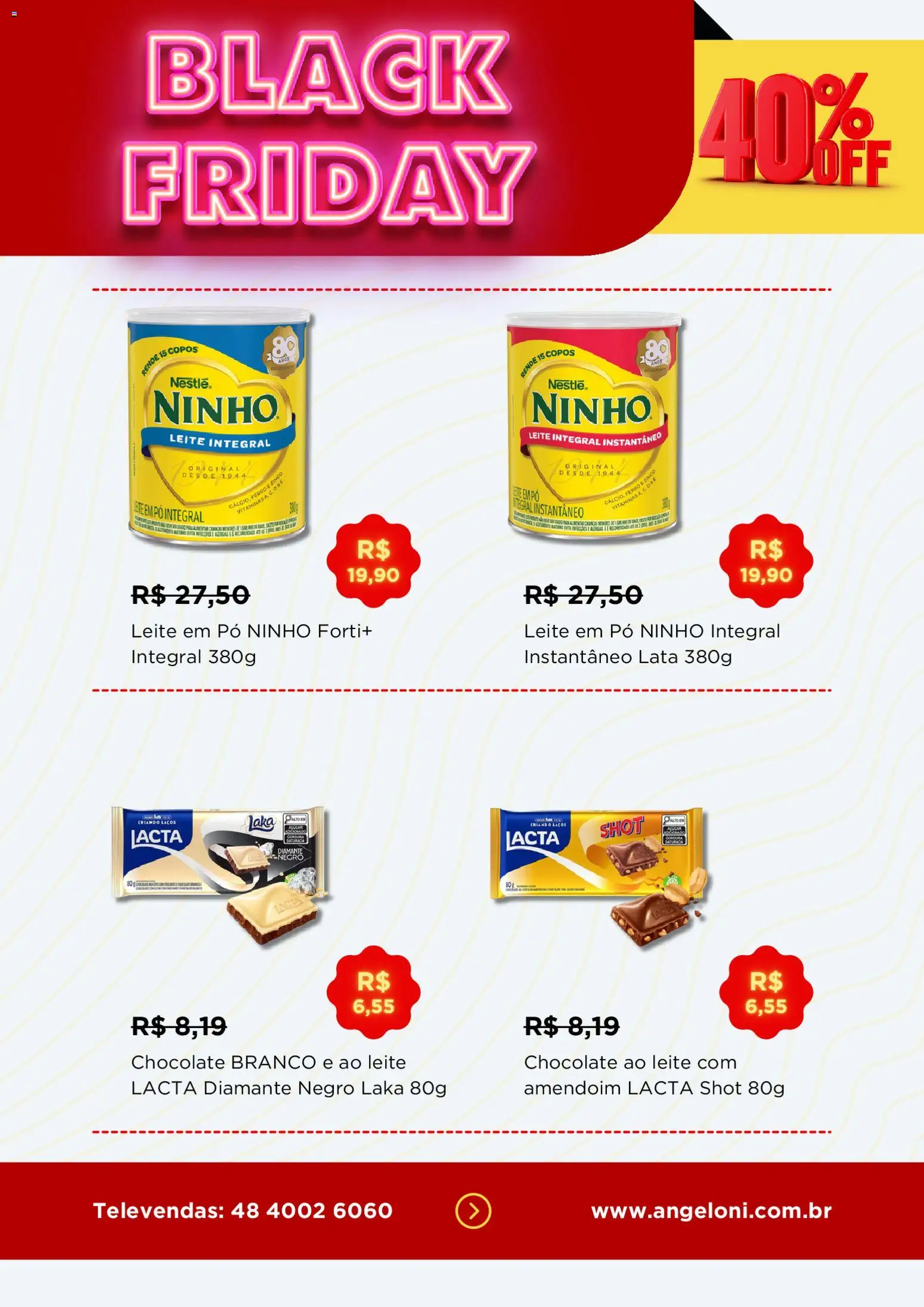 Angeloni Folheto - válido de 03.11.2025 | Página: 6 | Produtos: Ferro, Amendoim, Leite, Chocolate
