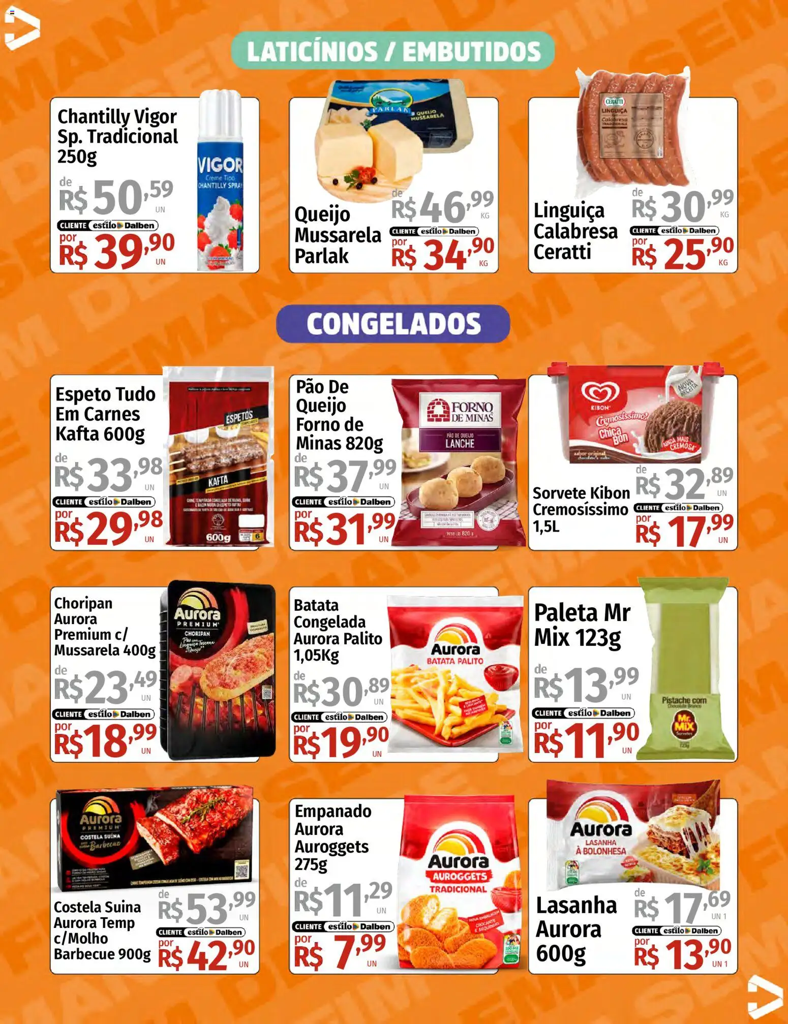 Supermercado Dalben Folheto - válido de 20.03.2026 | Página: 10 | Produtos: Creme, Lasanha, Sorvete, Batata