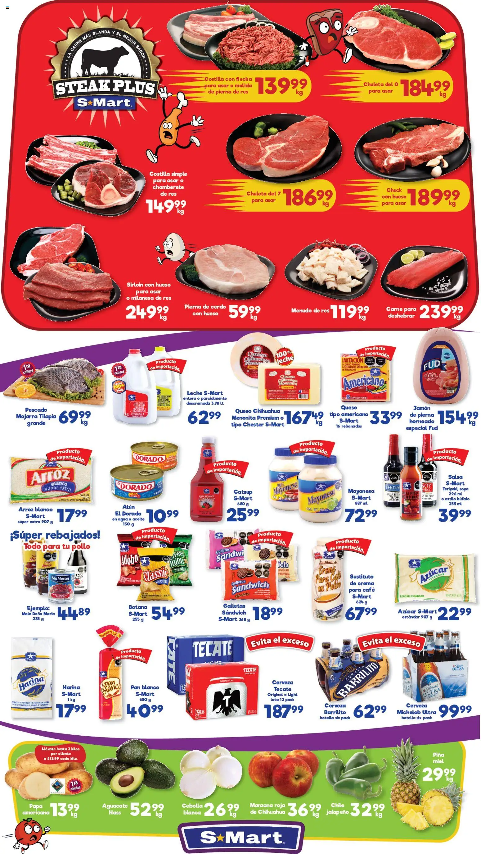 Nuevas ofertas de S-Mart válidas en toda la República Mexicana desde el 16.01.2026. ¡Encuentra las mejores ofertas en S-Mart folleto Juárez! | Página: 1 | Productos: Atún, Crema, Jamón, Catsup
