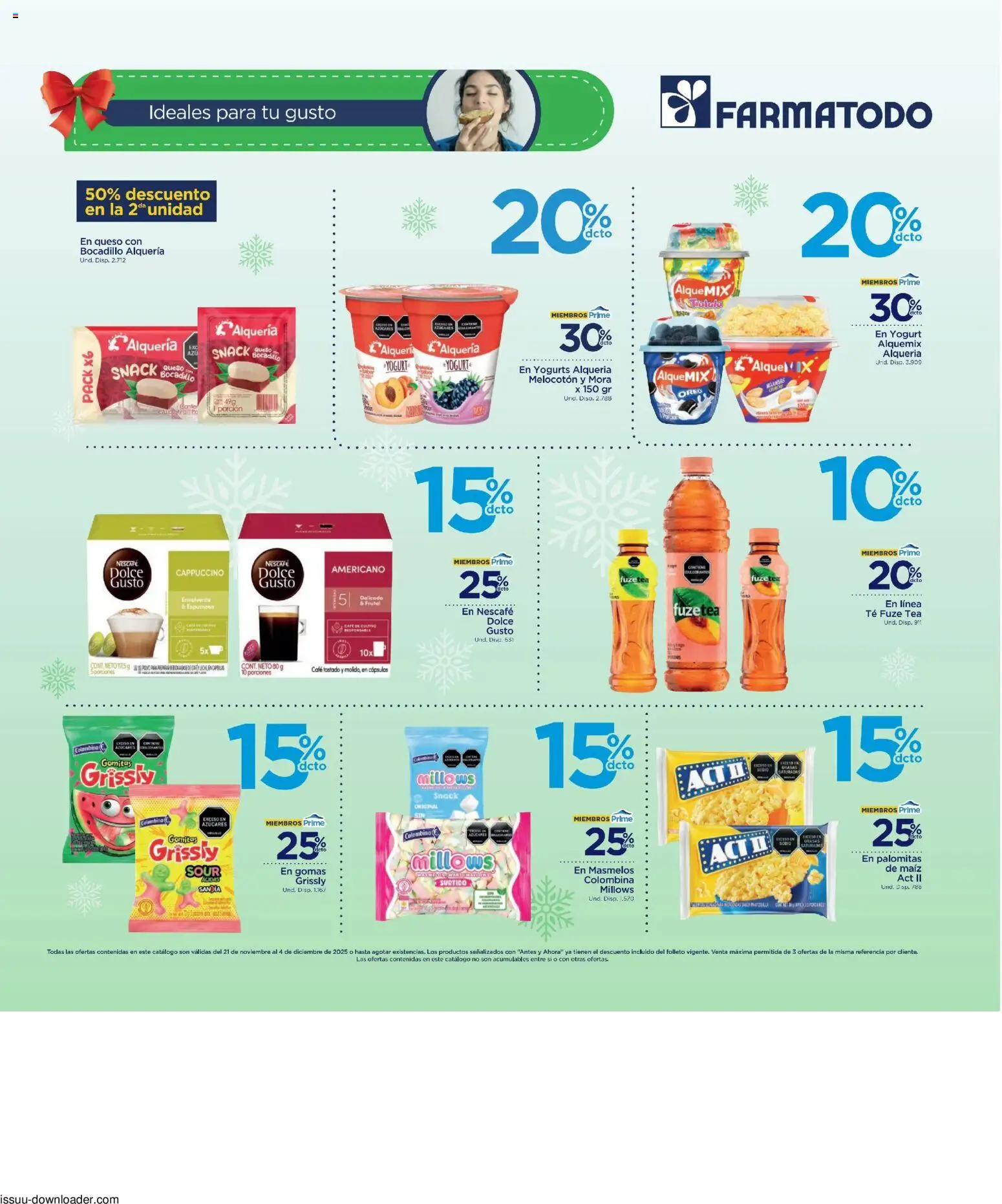 FarmaTodo revista - valida desde el 21.11.2025 | Página: 3 | Productos: Gomas, Yogurt, Queso, Café