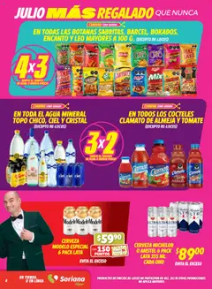 Nuevas ofertas de Soriana válidas en toda la República Mexicana desde el 17.07.2025. ¡Encuentra las mejores ofertas en Soriana - Julio Regalado Híper Nacional! | Página: 4