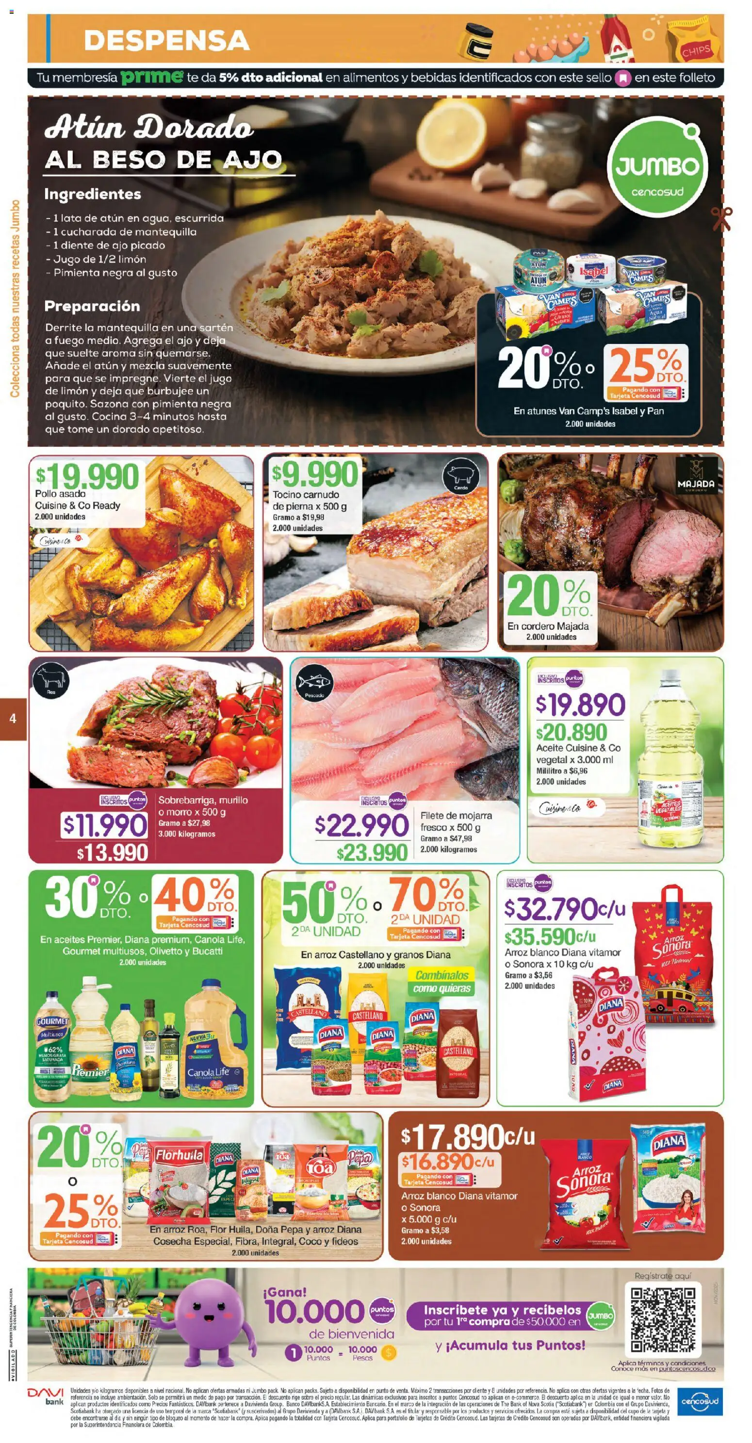 Jumbo revista - valida desde el 19.12.2025 | Página: 4 | Productos: Toallitas desmaquillantes, Arroz, Pollo, Aceite