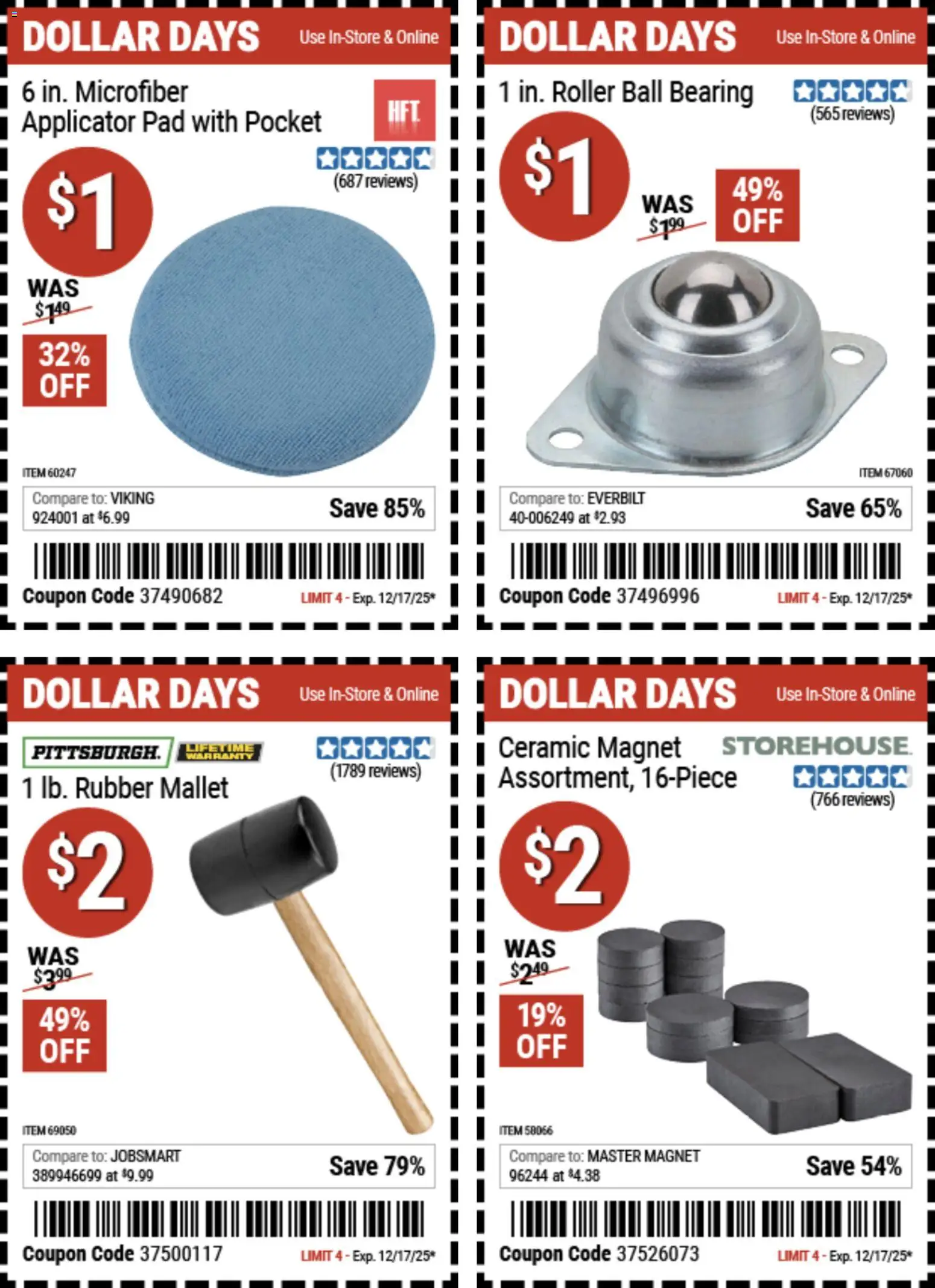 Harbor Freight Dollar Days - valid from 04.12.2025 | Page: 1 | Products: Magnet