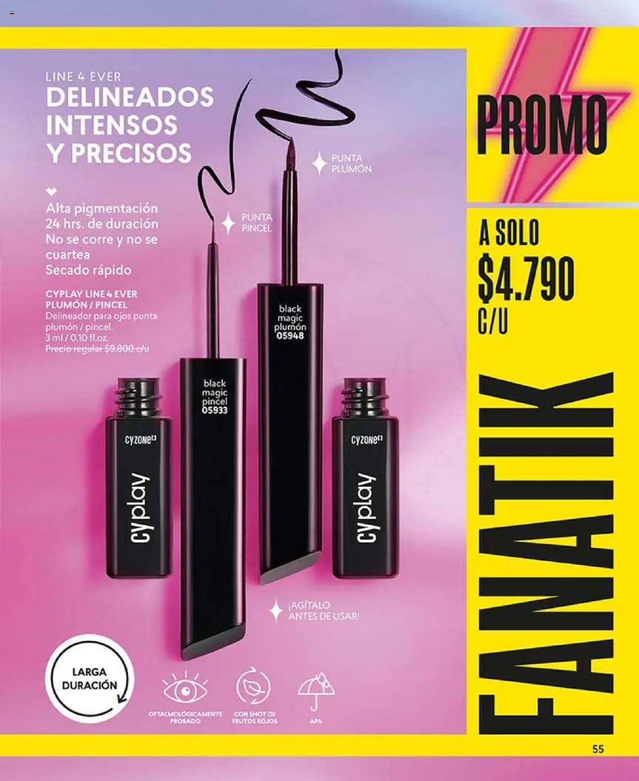Catálogo CyZone Campaña 10 │ válido desde el 02.06.2025 | Página: 55 | Productos: Delineador, Plumón, Pincel