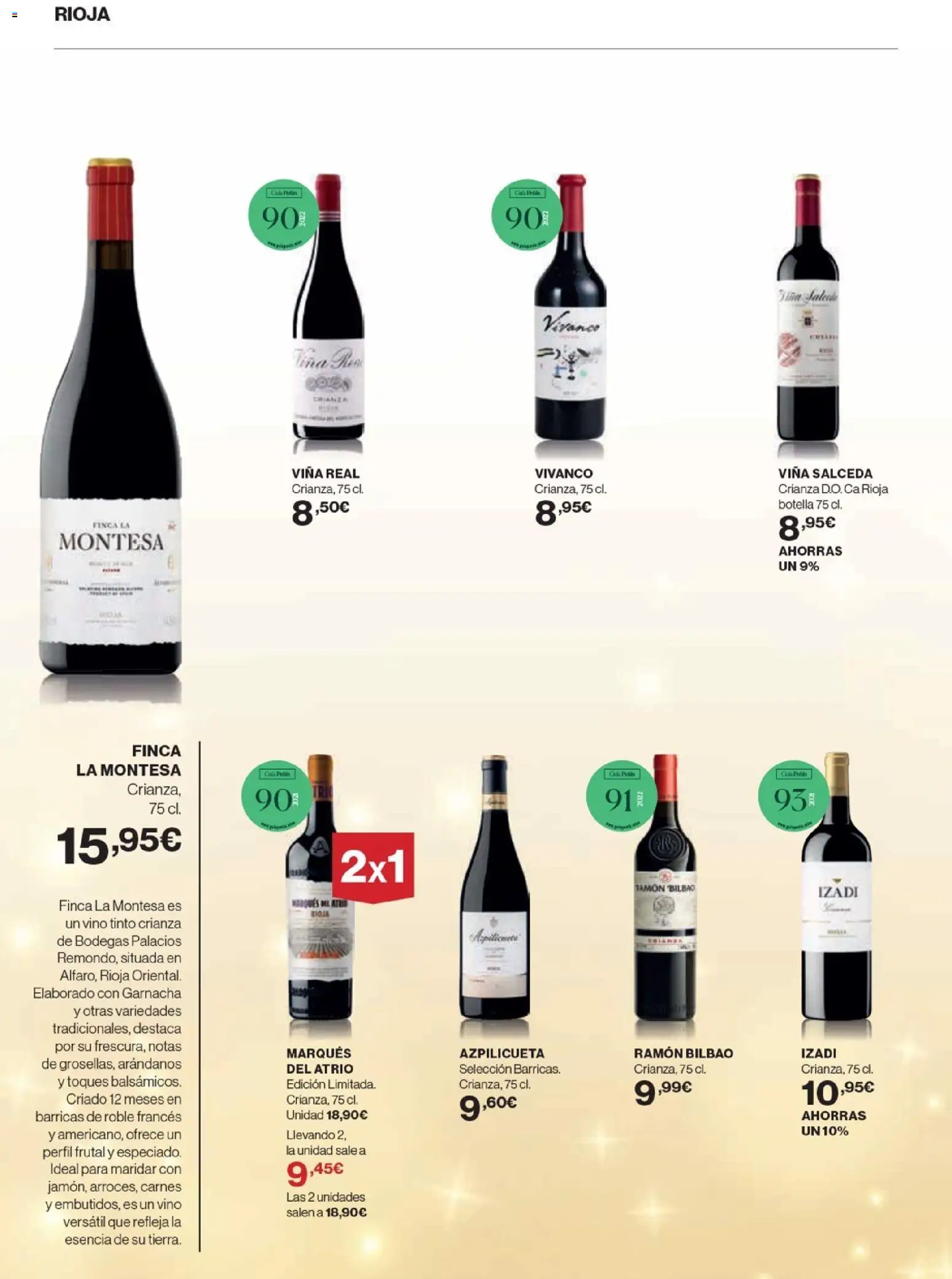 Nuevas ofertas de El Corte Inglés válidas en toda la República Mexicana desde el 20.11.2025. ¡Encuentra las mejores ofertas en El Corte Inglés catálogo La Bodega ! | Página: 10 | Productos: Arándanos, Perfil, Botella, Vino