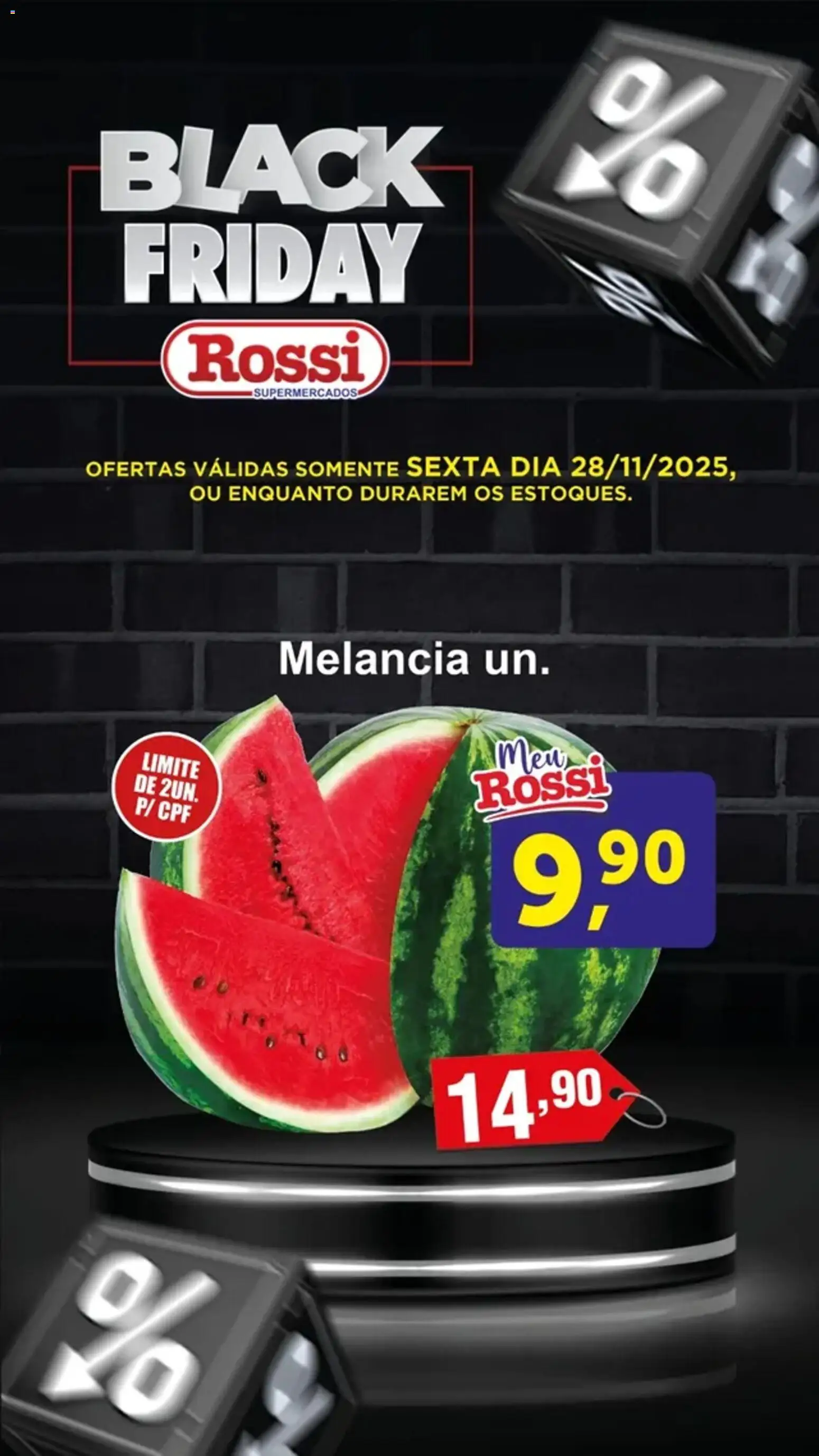 Rossi Supermercados Folheto - válido de 28.11.2025 | Página: 1 | Produtos: Melancia