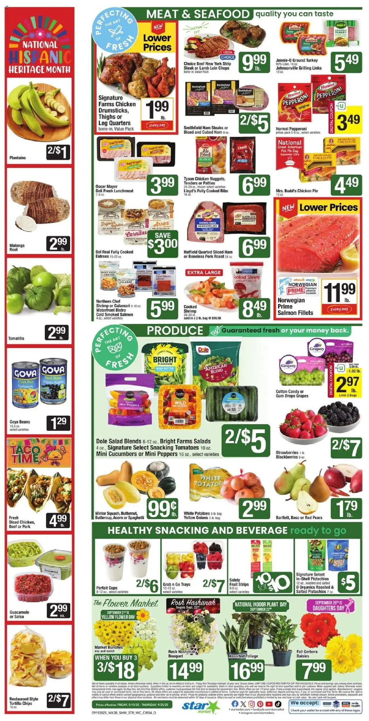 Star Market Weekly Ad - MA - valid from 19.09.2025 | Page: 4 | Products: Pillow, Peppers, Pork, Wallet