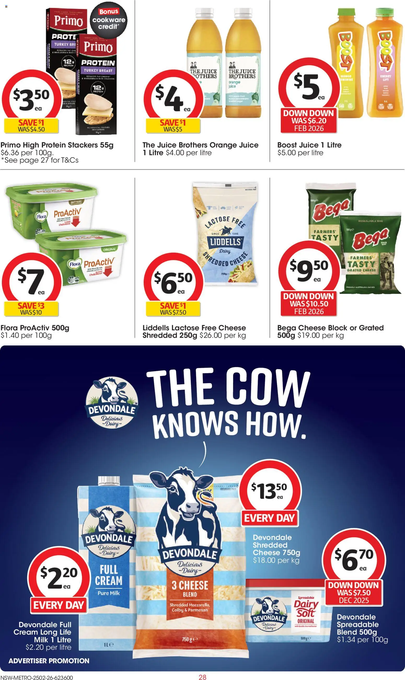Coles catalogue - valid from 25.02.2026 | Page: 28 | Products: Cheese, Cookware, Turkey, Bag