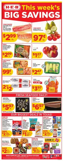 Preview of H-E-B weekly ads valid from 29.10.2025