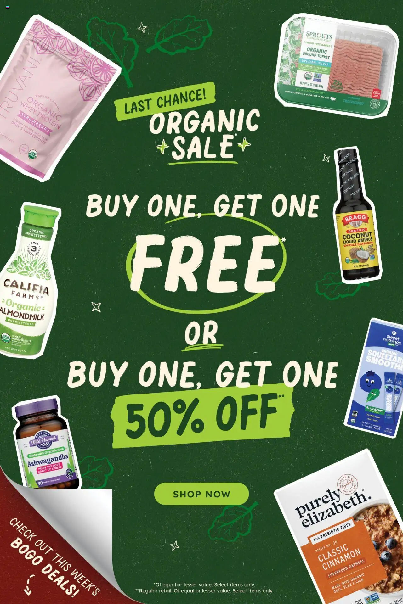 Sprouts Weekly Ad - valid from 01.10.2025 | Page: 2 | Products: Protein Powder, Kale, Powder