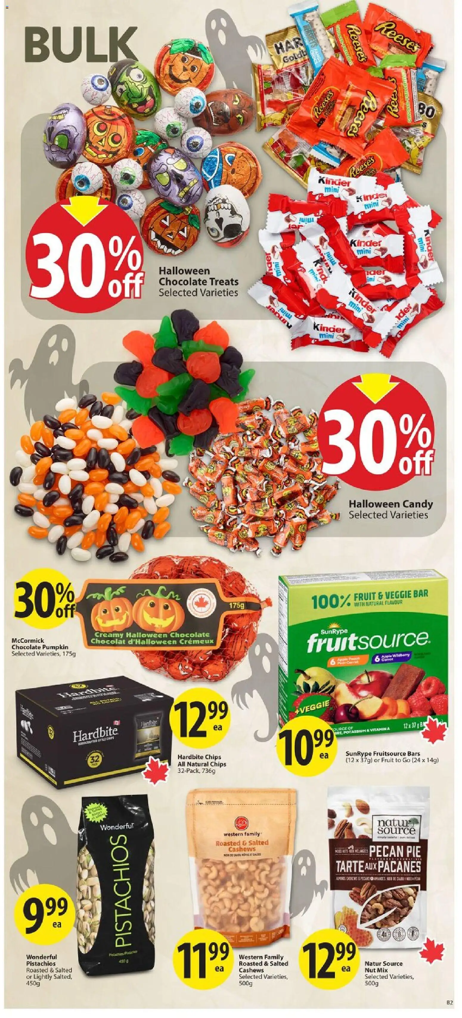 Save on foods flyer valid from 23.10.2025 | Page: 21 | Products: Chips, Chocolate, Pumpkin