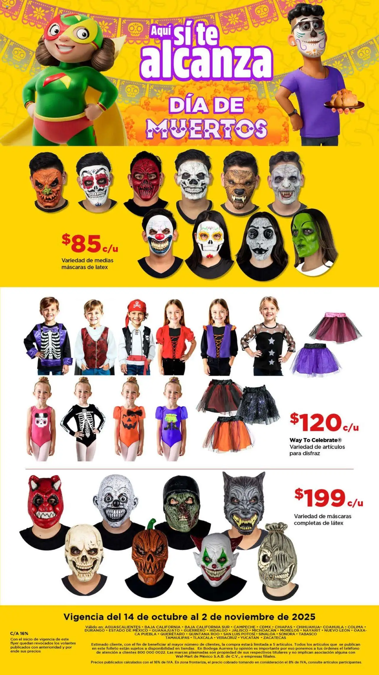 Nuevas ofertas de Bodega Aurrerá válidas en toda la República Mexicana desde el 14.10.2025. ¡Encuentra las mejores ofertas en Bodega Aurrerá folleto Día de Muertos! | Página: 6 | Productos: Té, Teléfono
