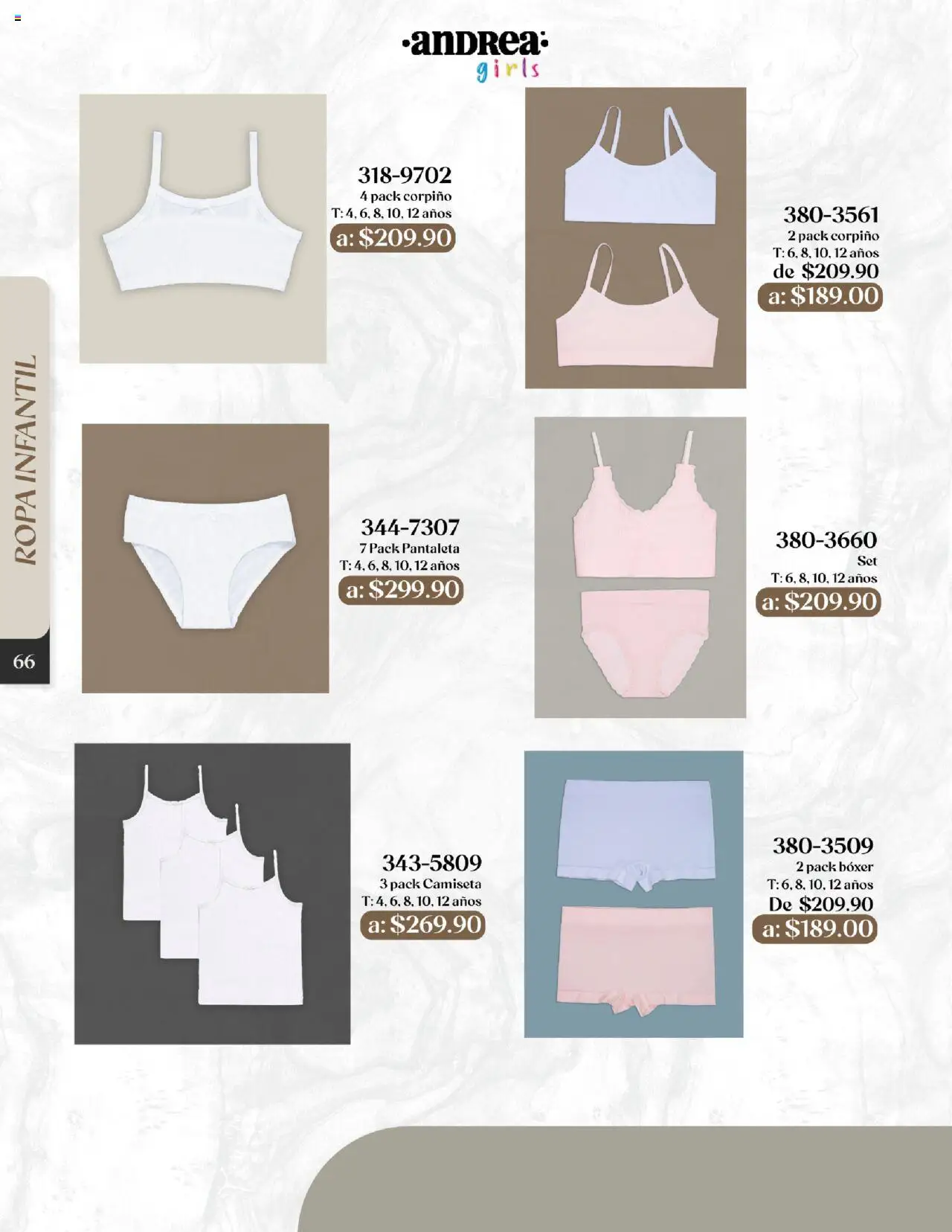 Nuevas ofertas de Andrea válidas en toda la República Mexicana desde el 24.08.2025. ¡Encuentra las mejores ofertas en Andrea - Catálogo Esenciales de Otoño! | Página: 66 | Productos: Ropa, Corpiño, Camiseta