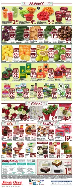 Preview of Jewel Osco weekly ads valid from 10.12.2025 | Page: 10 | Products: Chocolate, Salami, Pasta, Greens