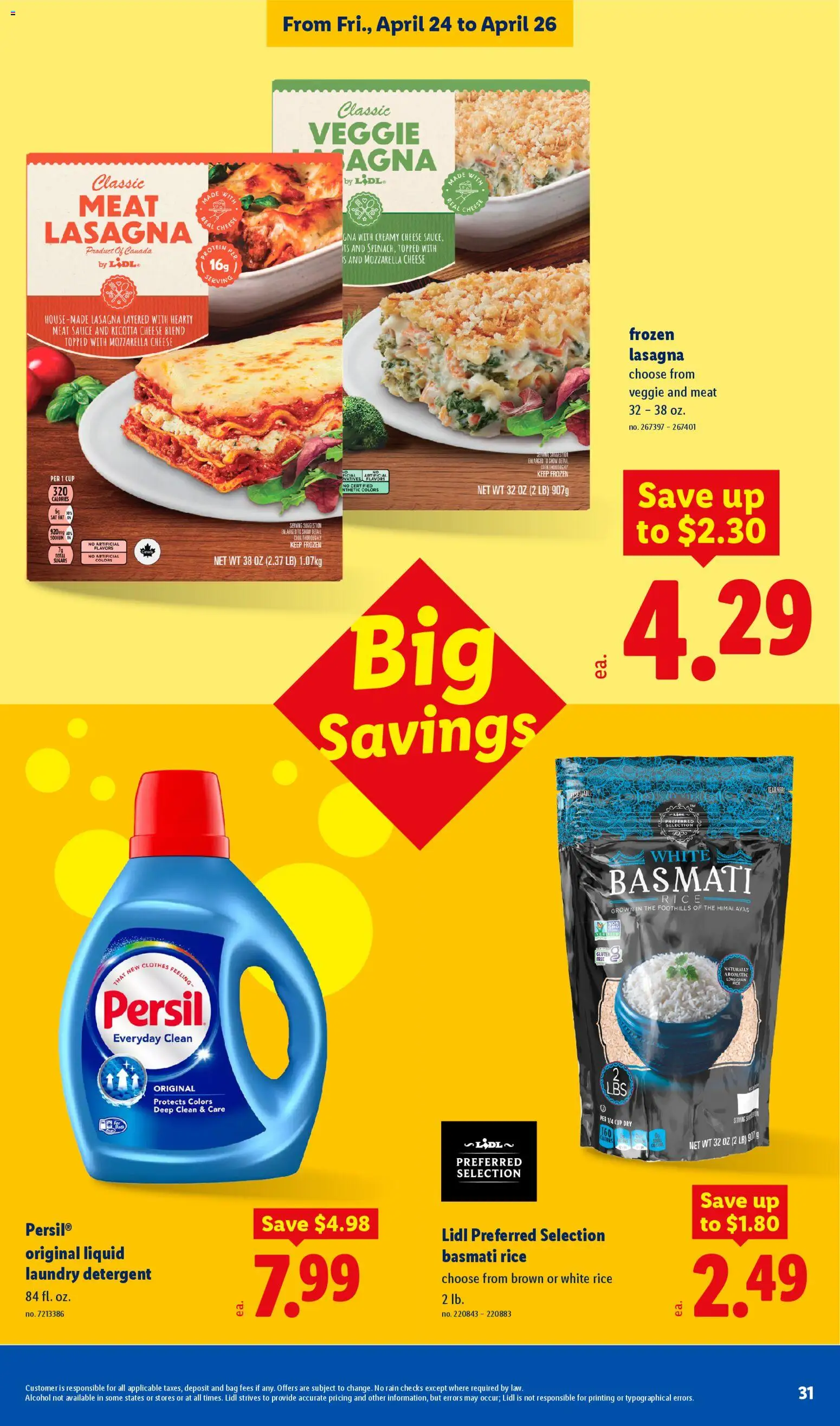 Lidl Weekly Ad - valid from 22.04.2026 | Page: 31 | Products: Rice, Detergent, Clothes, Sauce