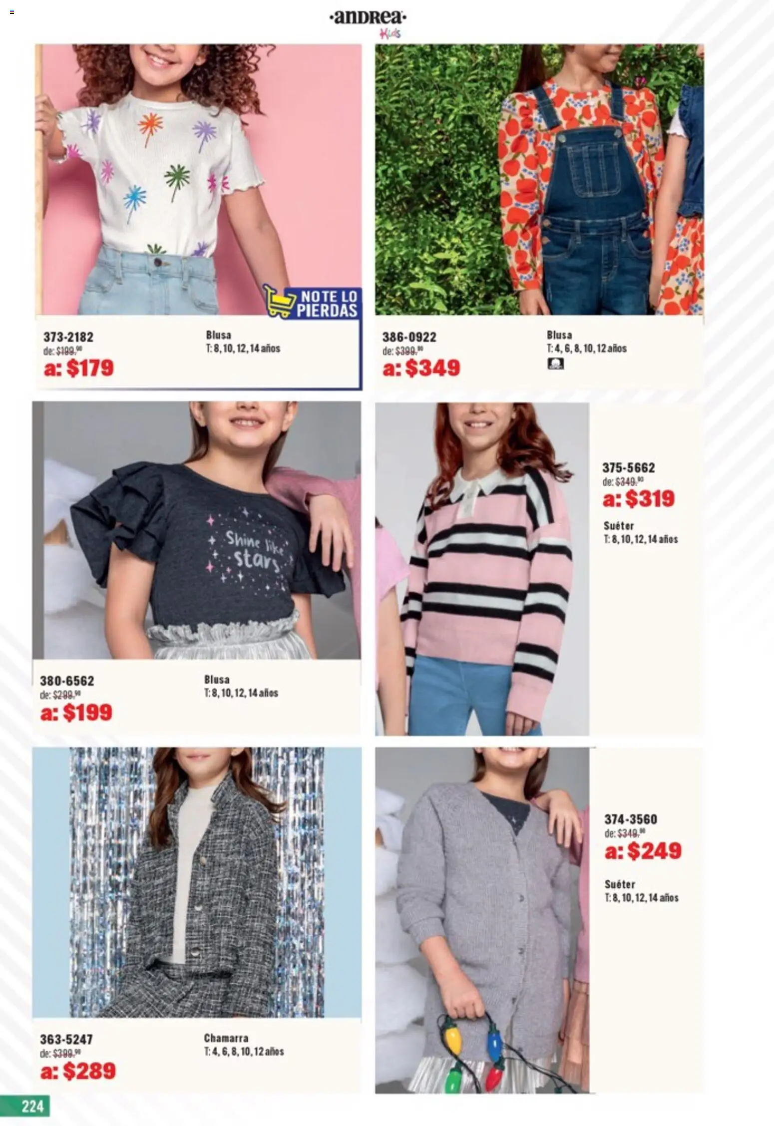 Nuevas ofertas de Andrea válidas en toda la República Mexicana desde el 05.04.2026. ¡Encuentra las mejores ofertas en Andrea catálogo Outlet! | Página: 224 | Productos: Blusa, Suéter, Chamarra