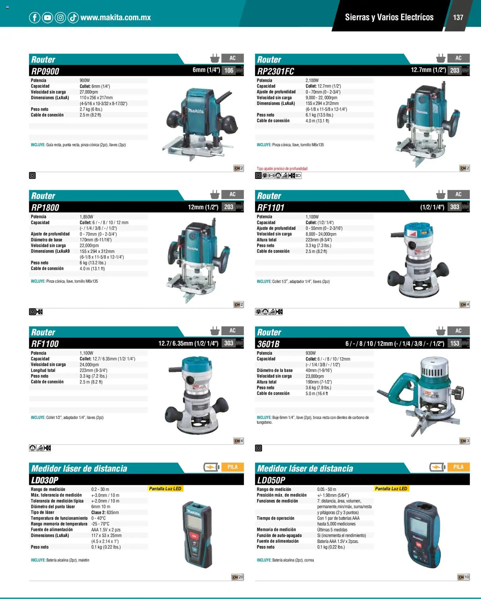Nuevas ofertas de Makita válidas en toda la República Mexicana desde el 01.01.2024. ¡Encuentra las mejores ofertas en Makita catálogo General! | Página: 137 | Productos: Fuente, Cable, Adaptador, Batería