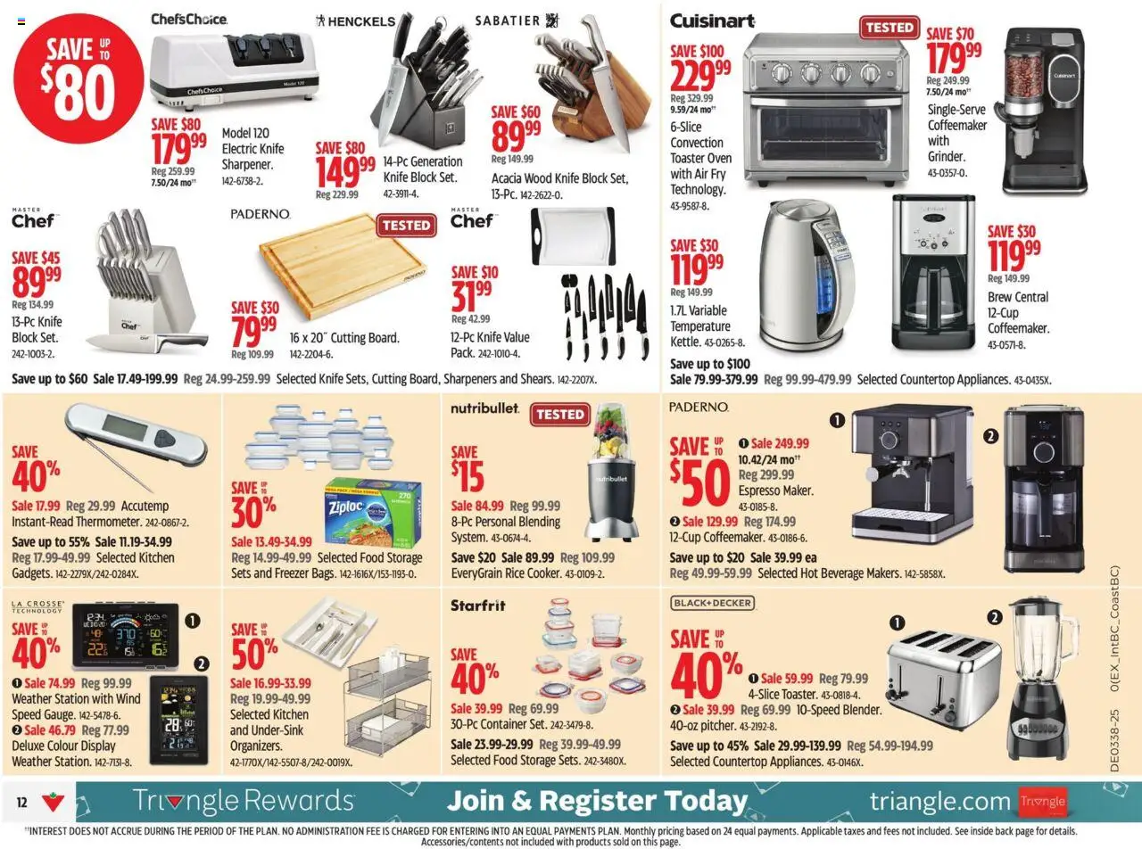 Canadian Tire flyer valid from 12.09.2025 | Page: 19 | Products: Rice, Weather station, Freezer, Oven