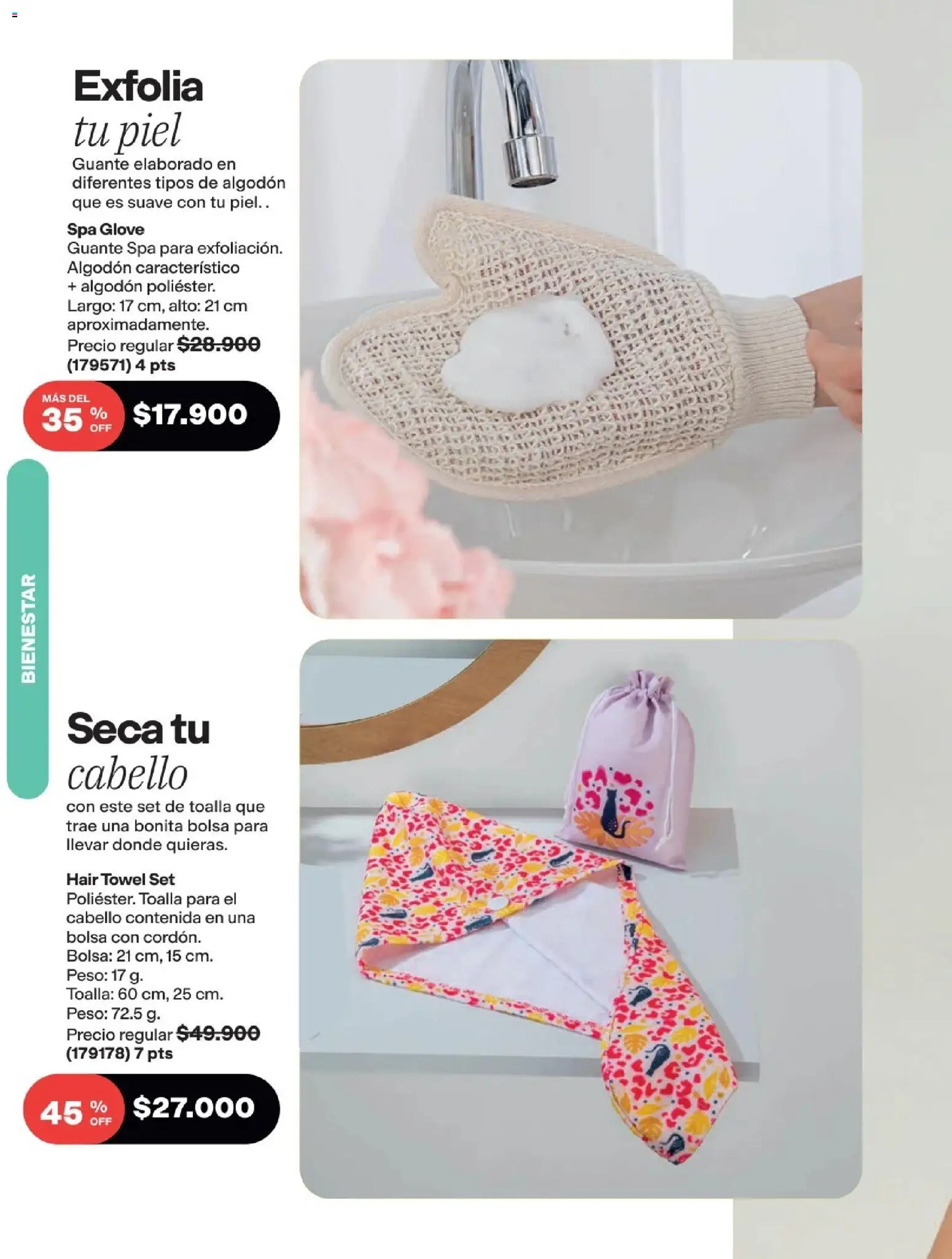 Avon revista - valida desde el 25.03.2026 | Página: 168 | Productos: Guante, Bolsa, Peso, Toalla