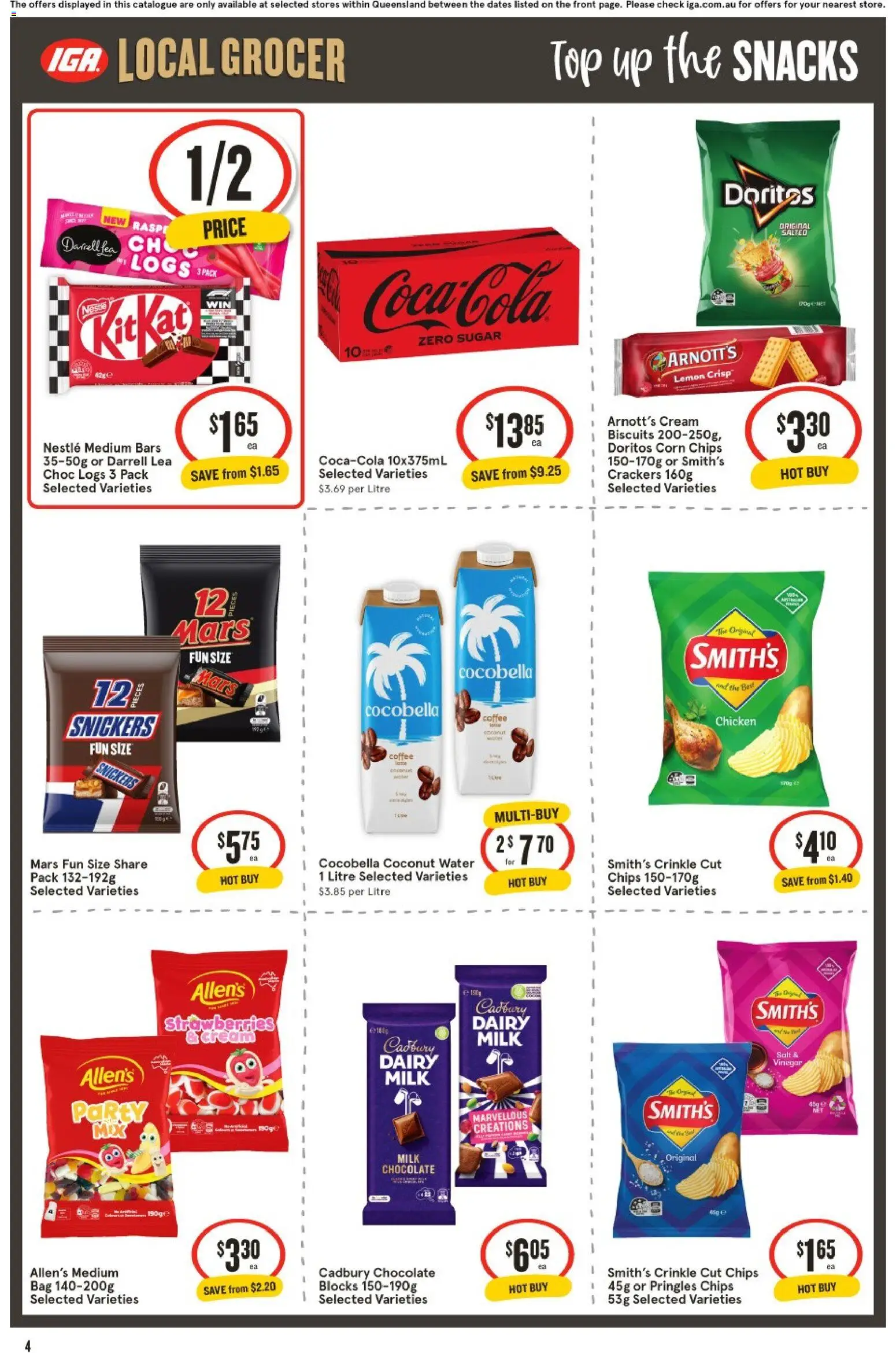 IGA catalogue - valid from 25.02.2026 | Page: 4 | Products: Coffee, Chicken, Chips, Lemon