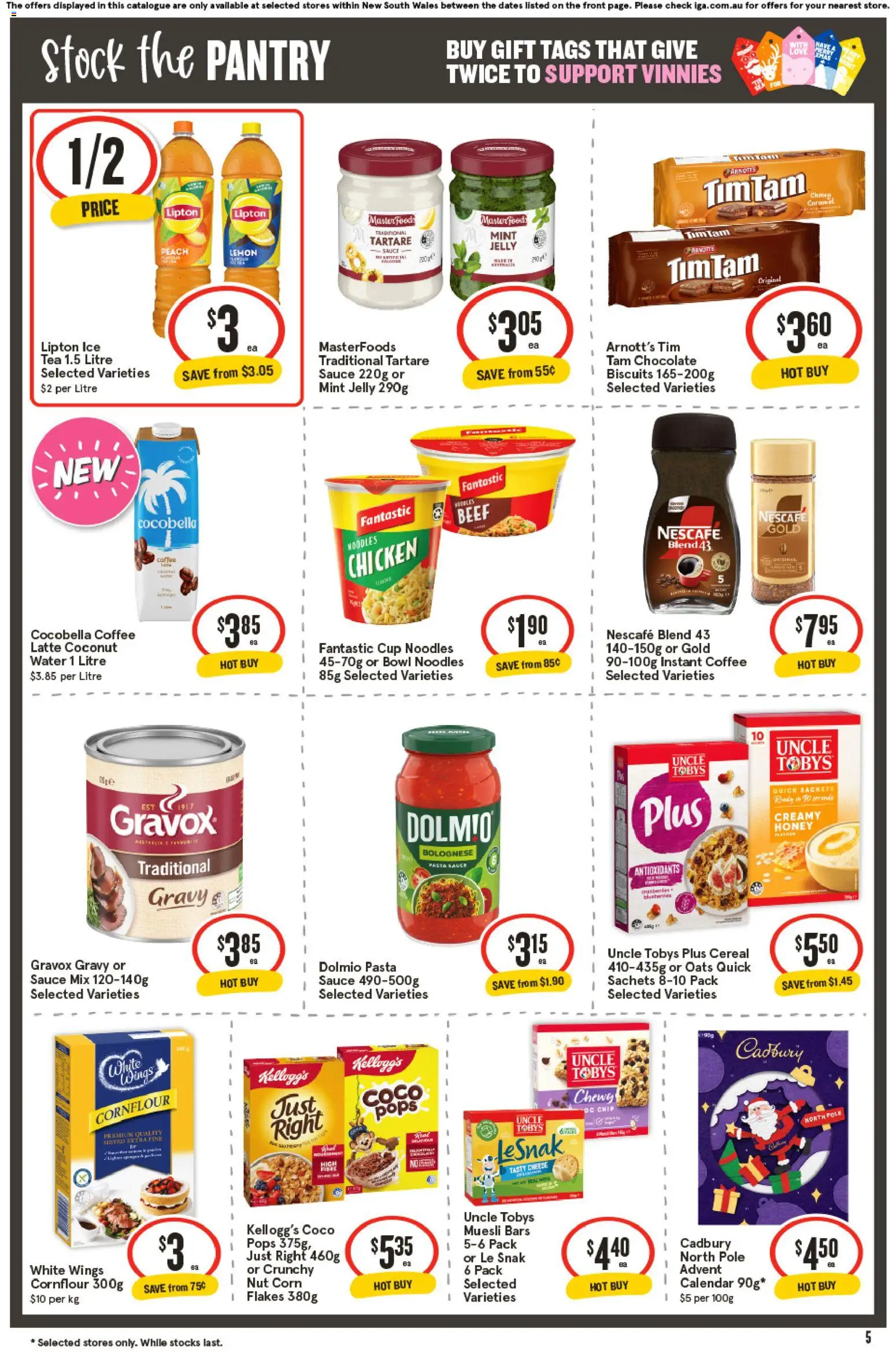 IGA catalogue - valid from 12.11.2025 | Page: 6 | Products: Coffee, Cereal, Pasta, Water