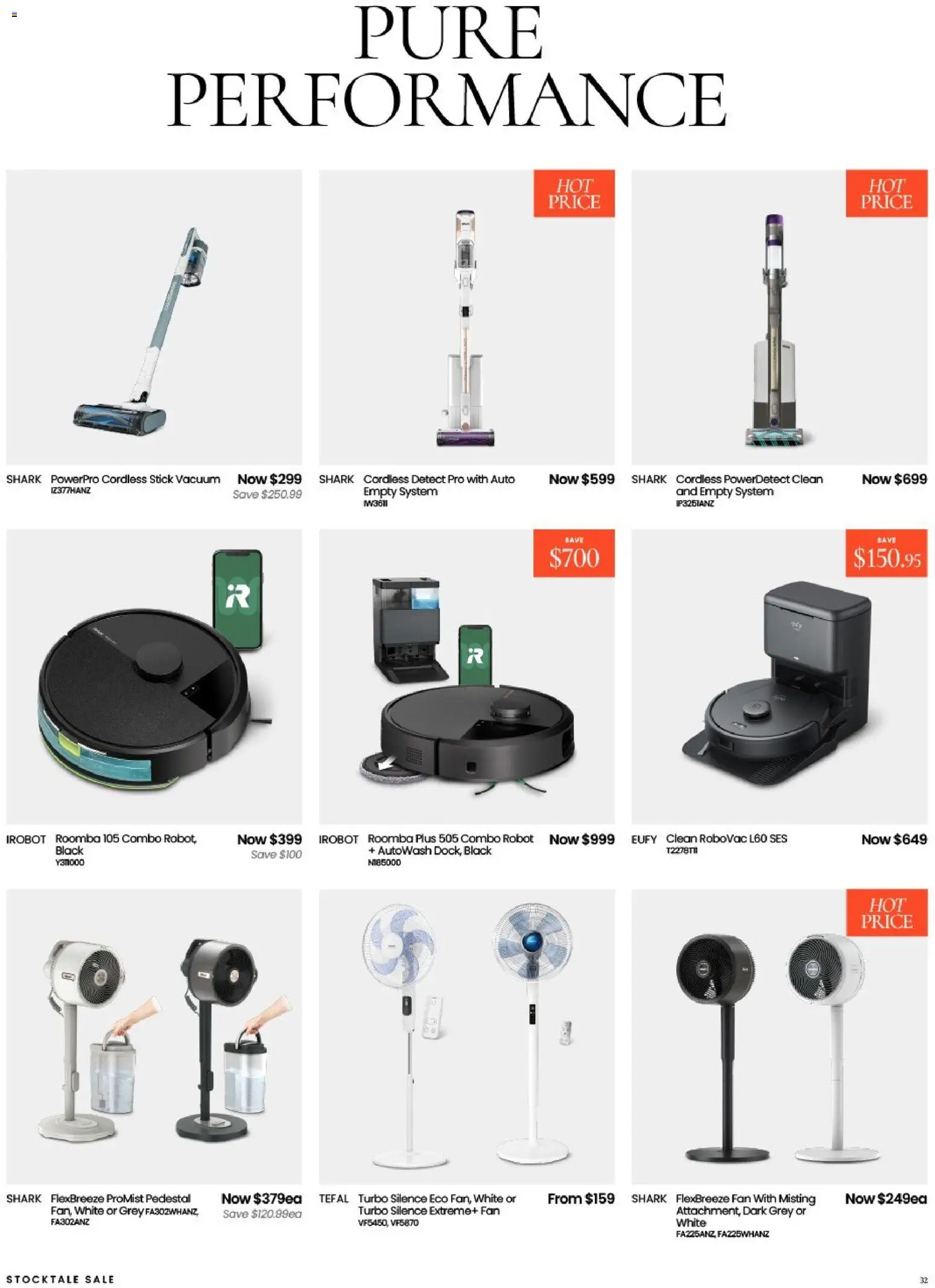 Myer catalogue - valid from 26.12.2025 | Page: 32 | Products: Roomba, Fan, Robot