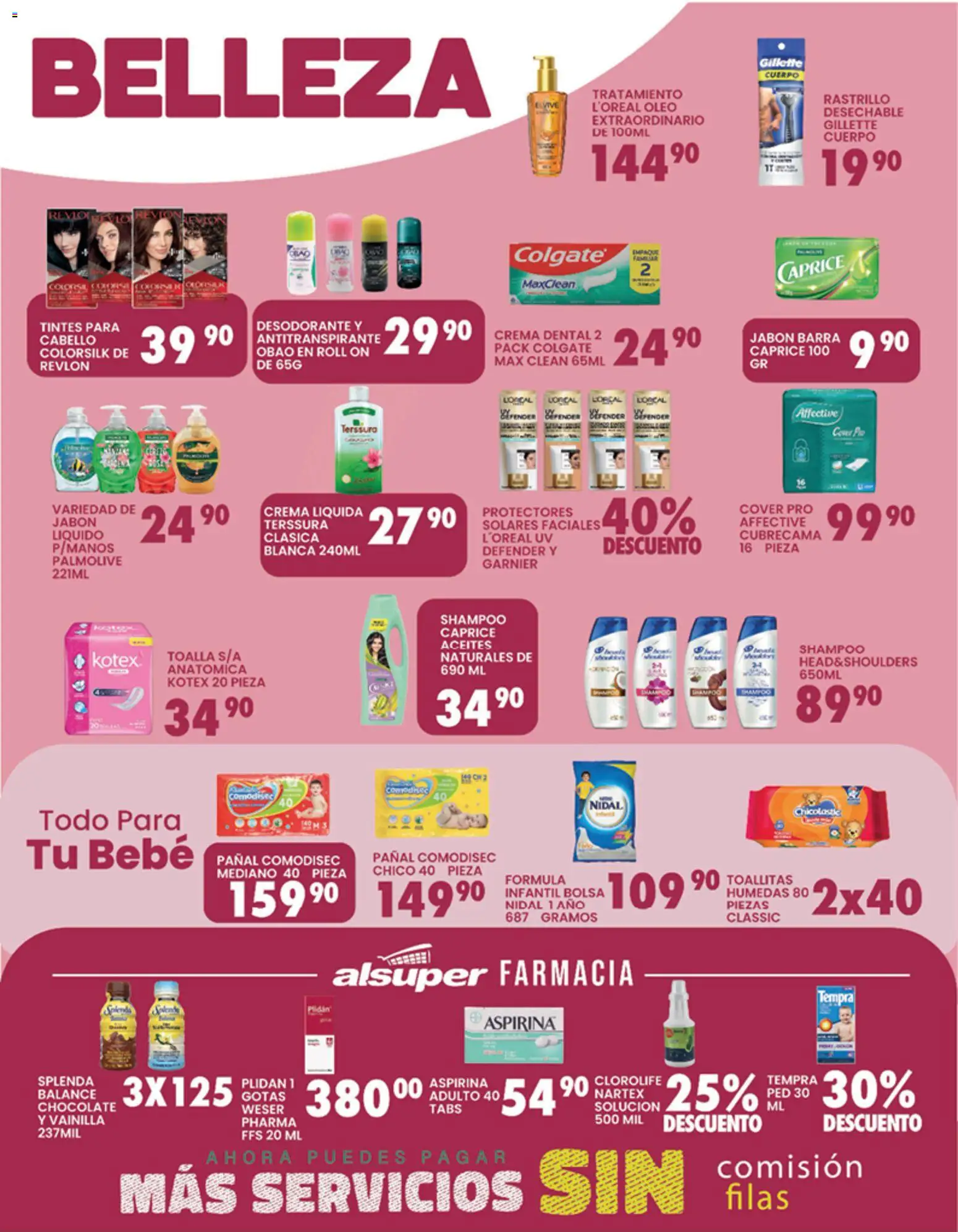 Nuevas ofertas de Alsuper válidas en toda la República Mexicana desde el 31.03.2026. ¡Encuentra las mejores ofertas en Alsuper folleto Laguna! | Página: 4 | Productos: Jabón líquido, Toalla, Barra, Jabón