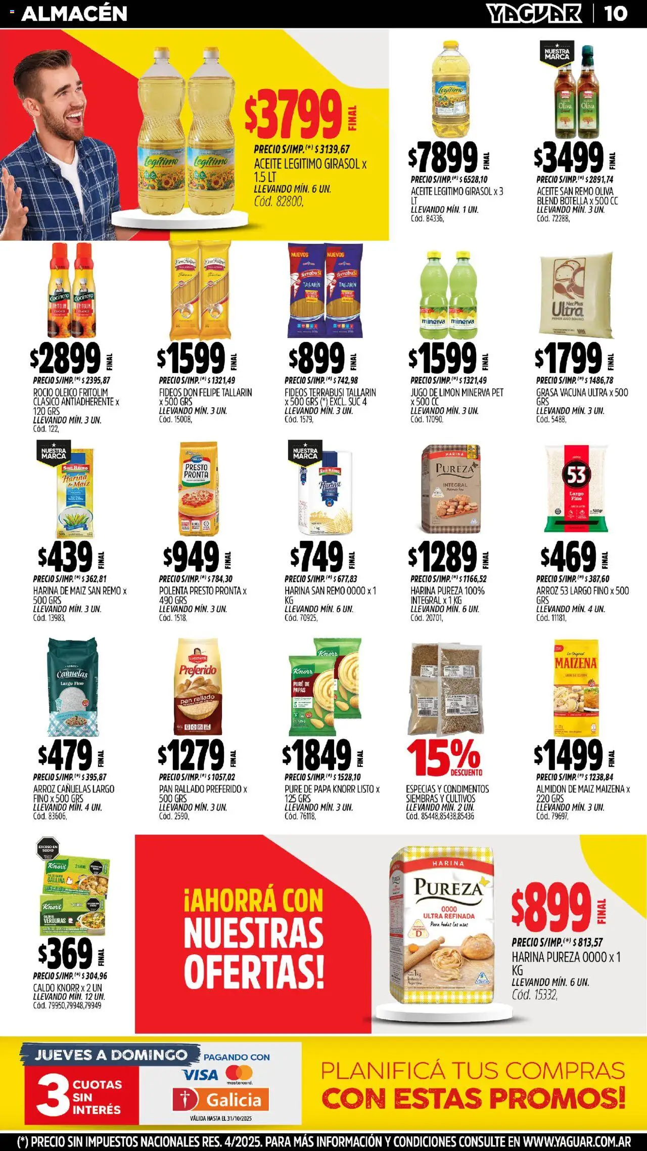Yaguar - Santa Fe │ válido desde el 20.10.2025 | Página: 10 | Productos: Botella, Oliva, Pan, Arroz