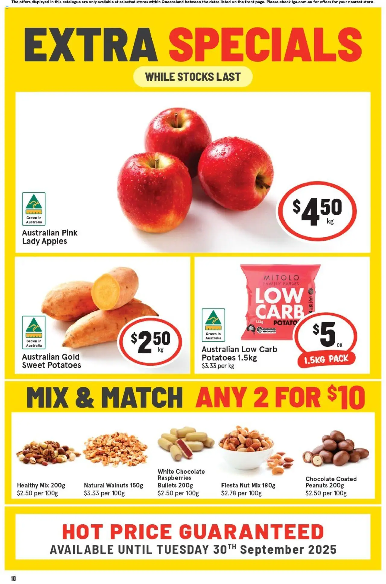 IGA catalogue - valid from 17.09.2025 | Page: 13 | Products: Chocolate, Apples, Peanuts, Potatoes