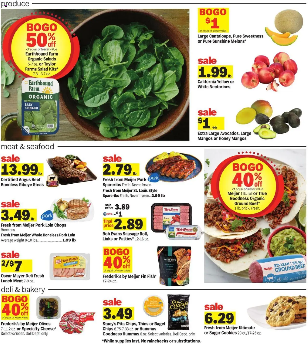 Meijer Weekly Ad - MI - valid from 06.07.2025 | Page: 3 | Products: Pork, Chips, Cookies, Weight
