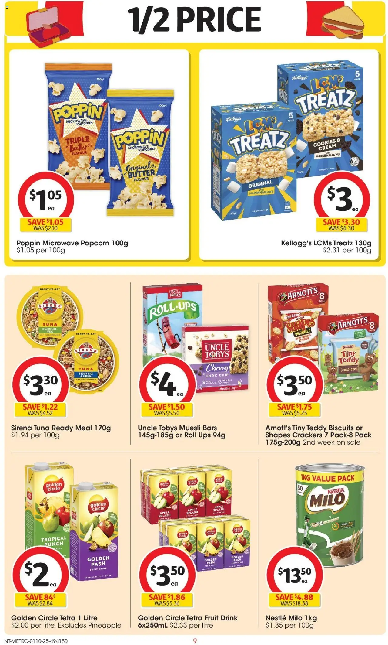 Coles catalogue - valid from 01.10.2025 | Page: 9 | Products: Chicken, Rice, Pineapple, Popcorn