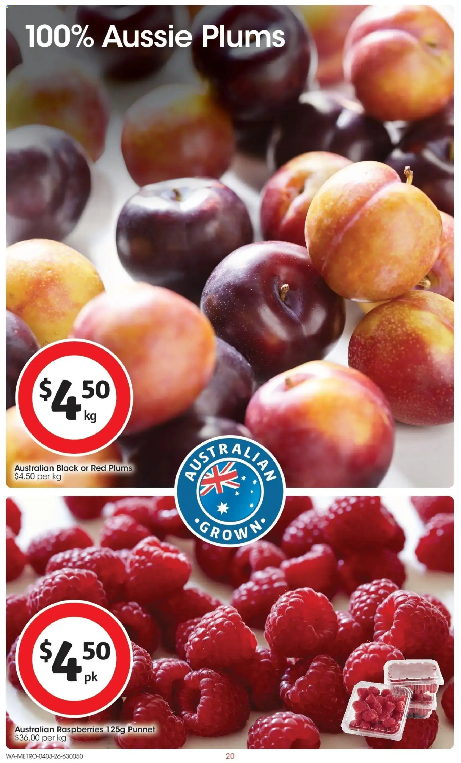 Coles catalogue - valid from 04.03.2026 | Page: 20 | Products: Plums
