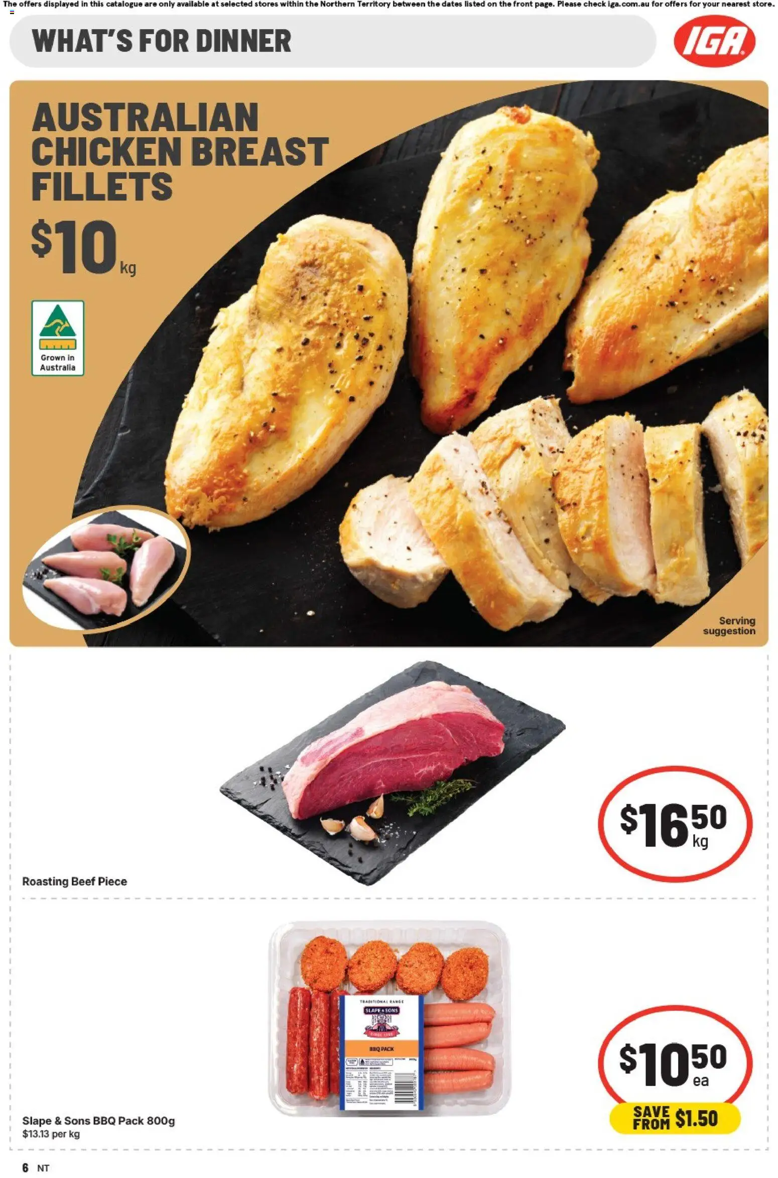 IGA catalogue - valid from 04.02.2026 | Page: 6 | Products: Chicken, Beef