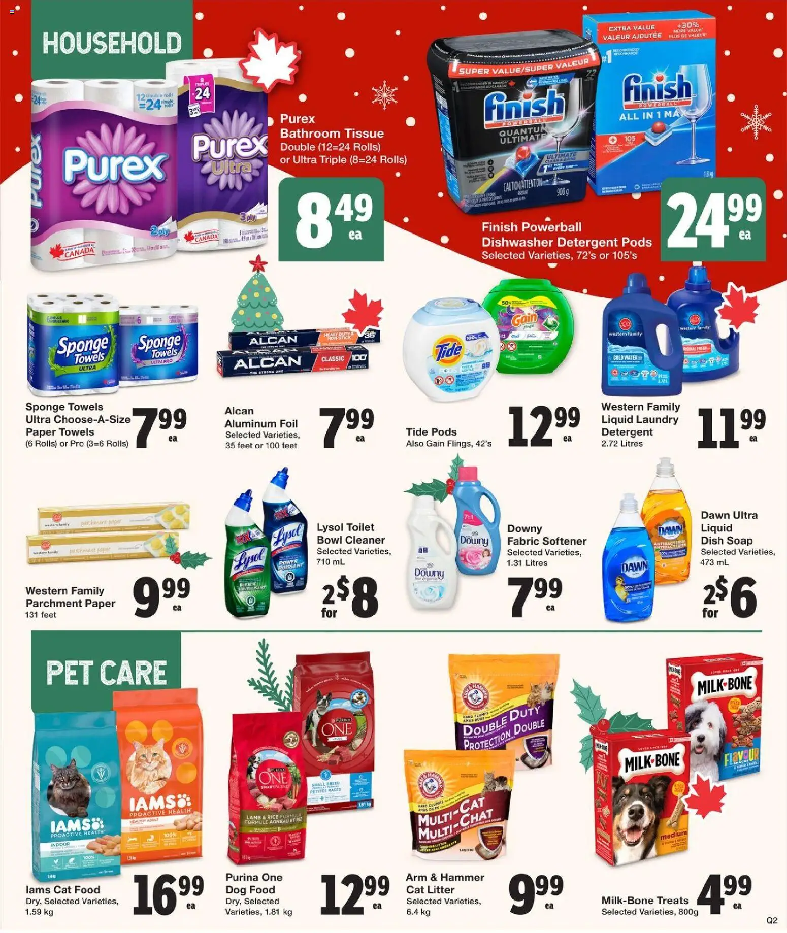 Quality Foods flyer valid from 13.11.2025 | Page: 12 | Products: Sponge, Soap, Fabric softener, Detergent
