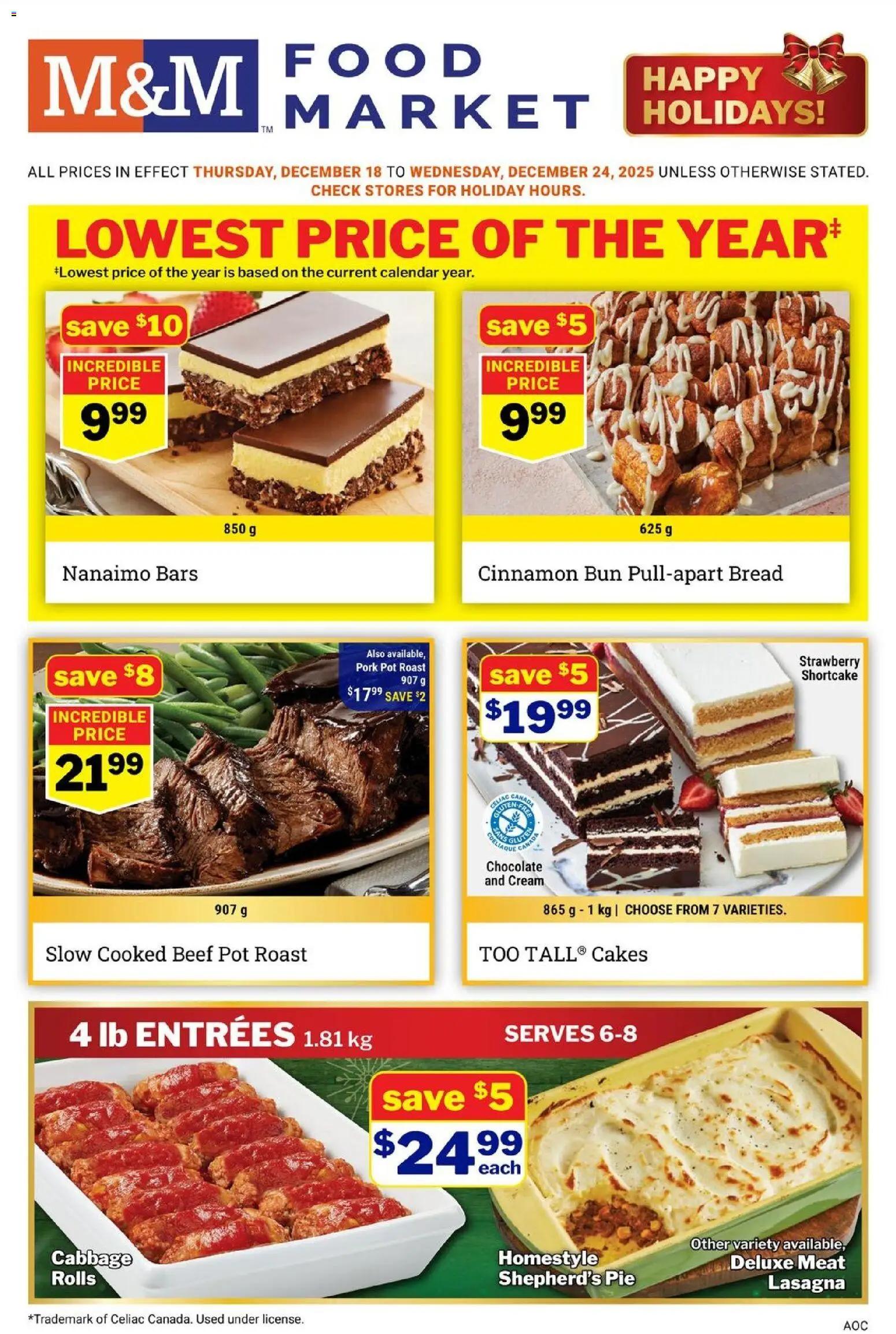 M&M Food Market flyer valid from 18.12.2025 | Page: 1 | Products: Beef, Cream, Chocolate, Pork